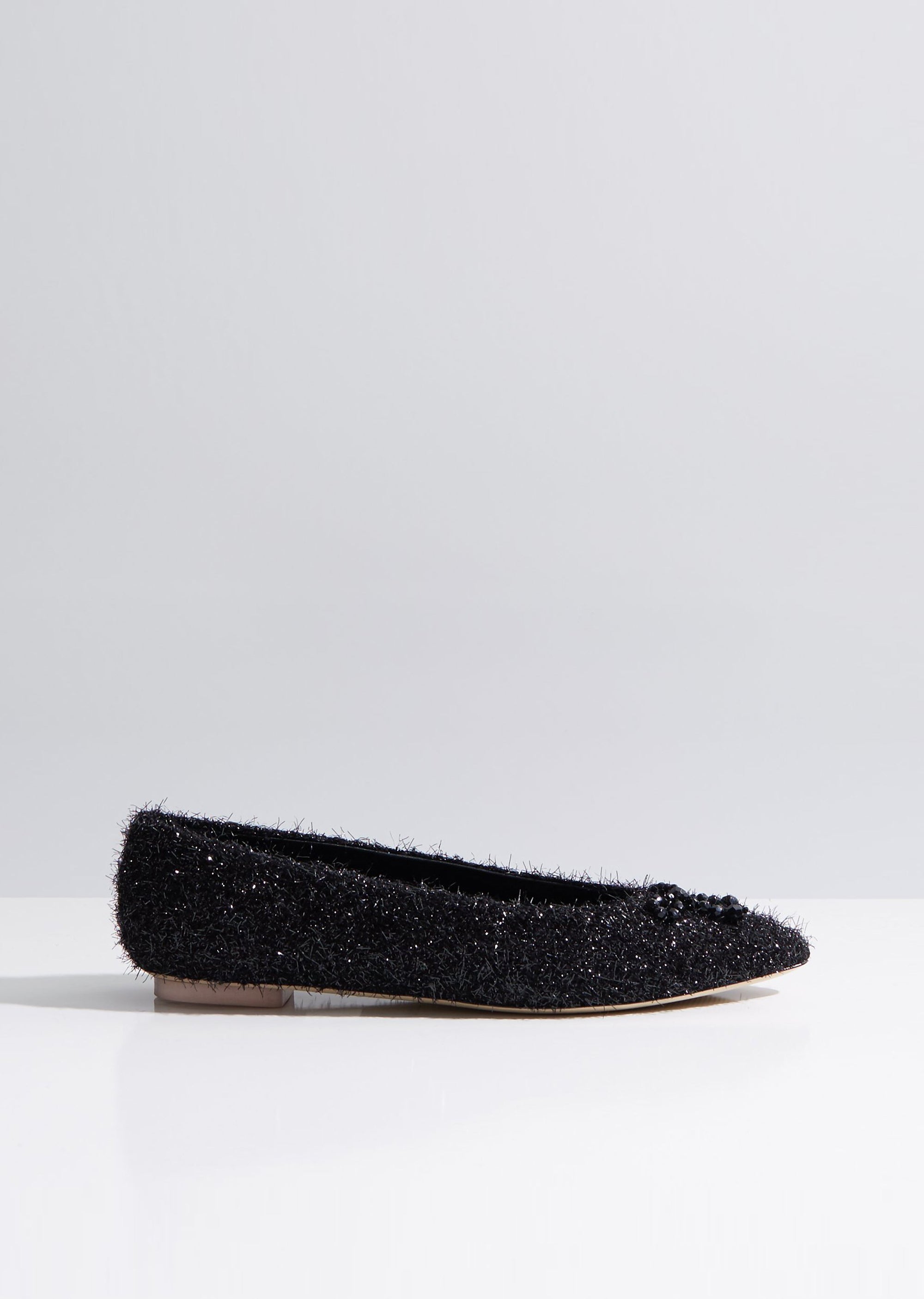 Beaded Bow Tinsel Flats by Simone Rocha- La Garçonne