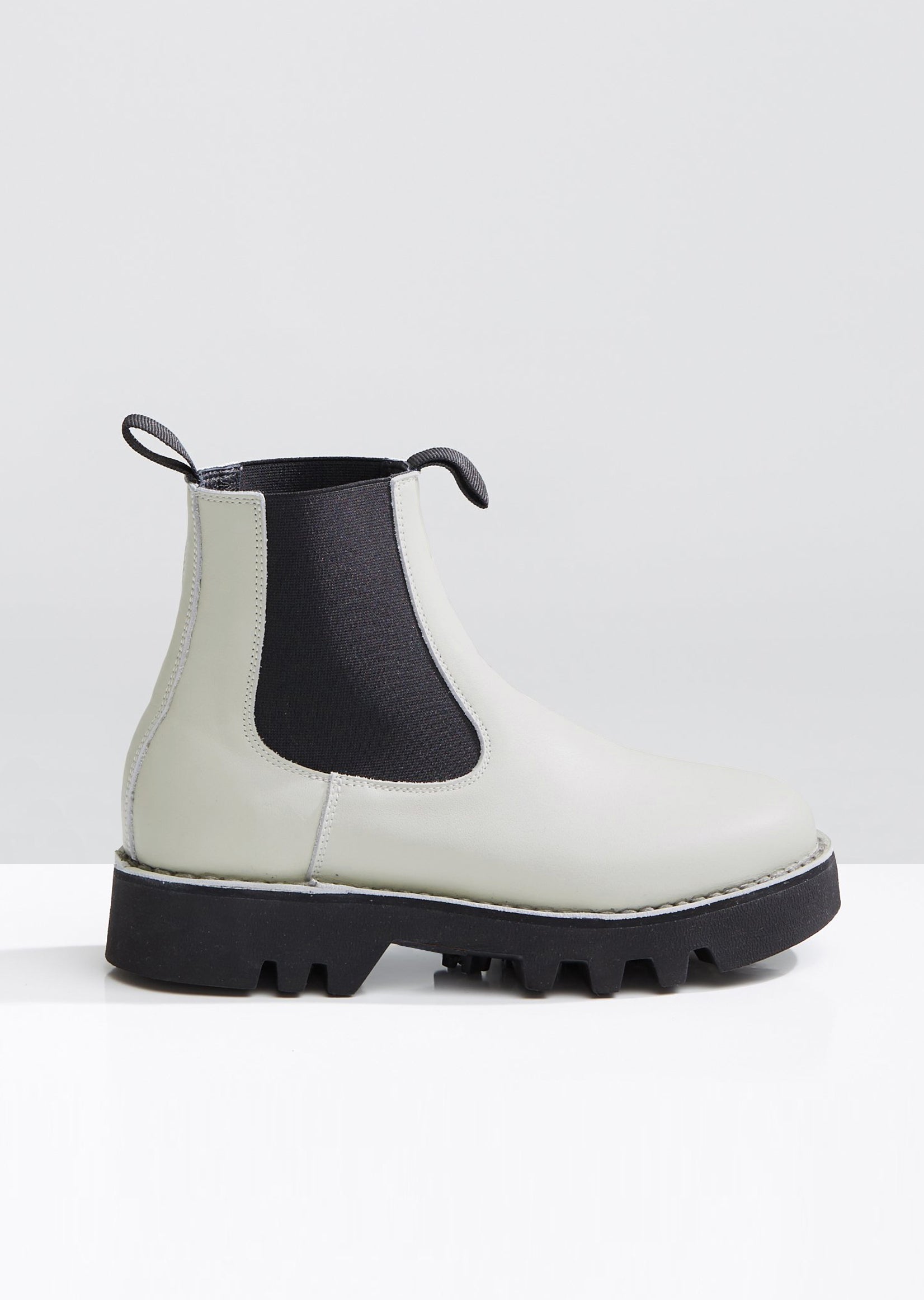 white slip on boots