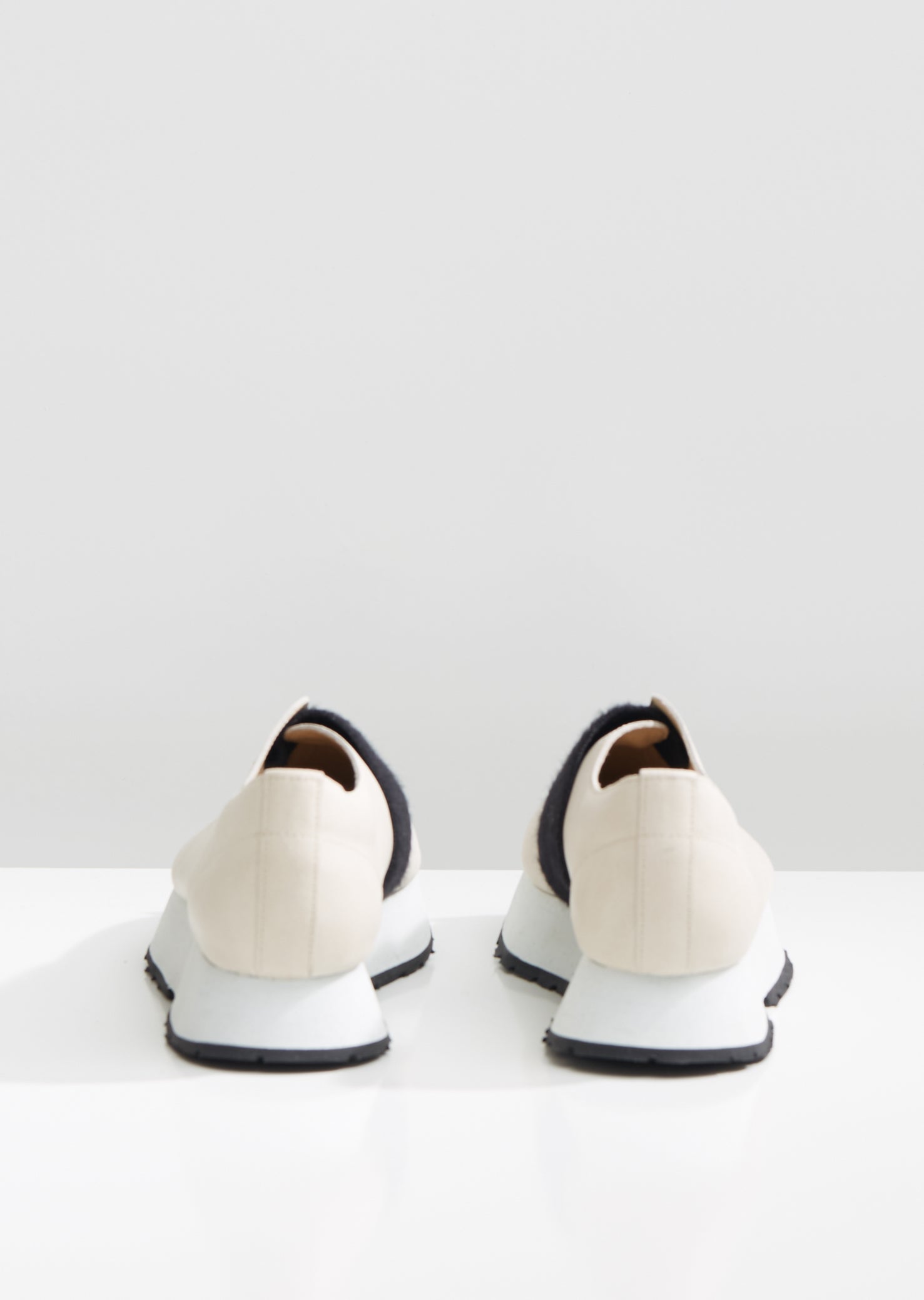 Leather Sneakers with Elastic Trim by Nehera- La Garçonne