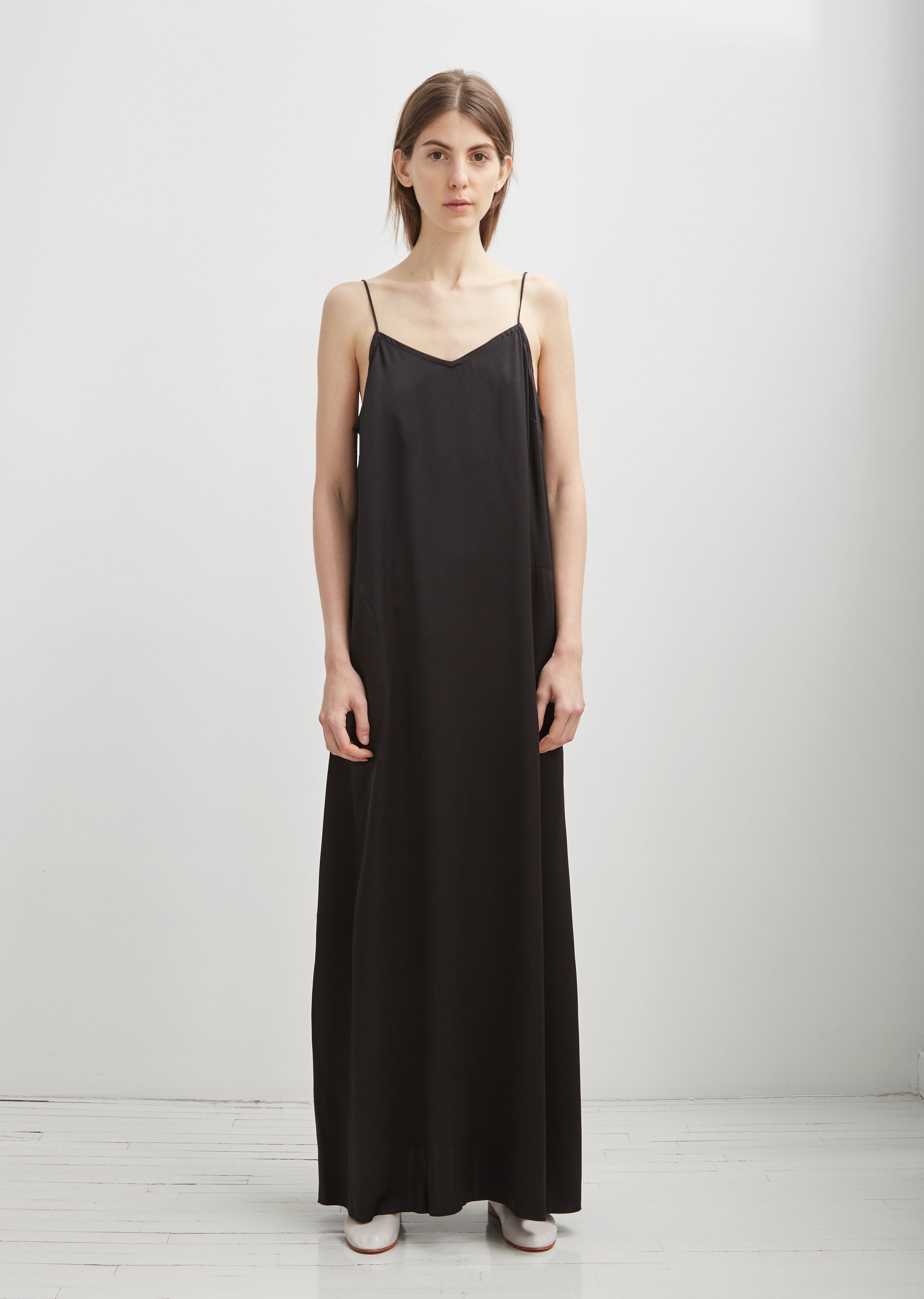 Pina Long Silk Dress – La Garçonne
