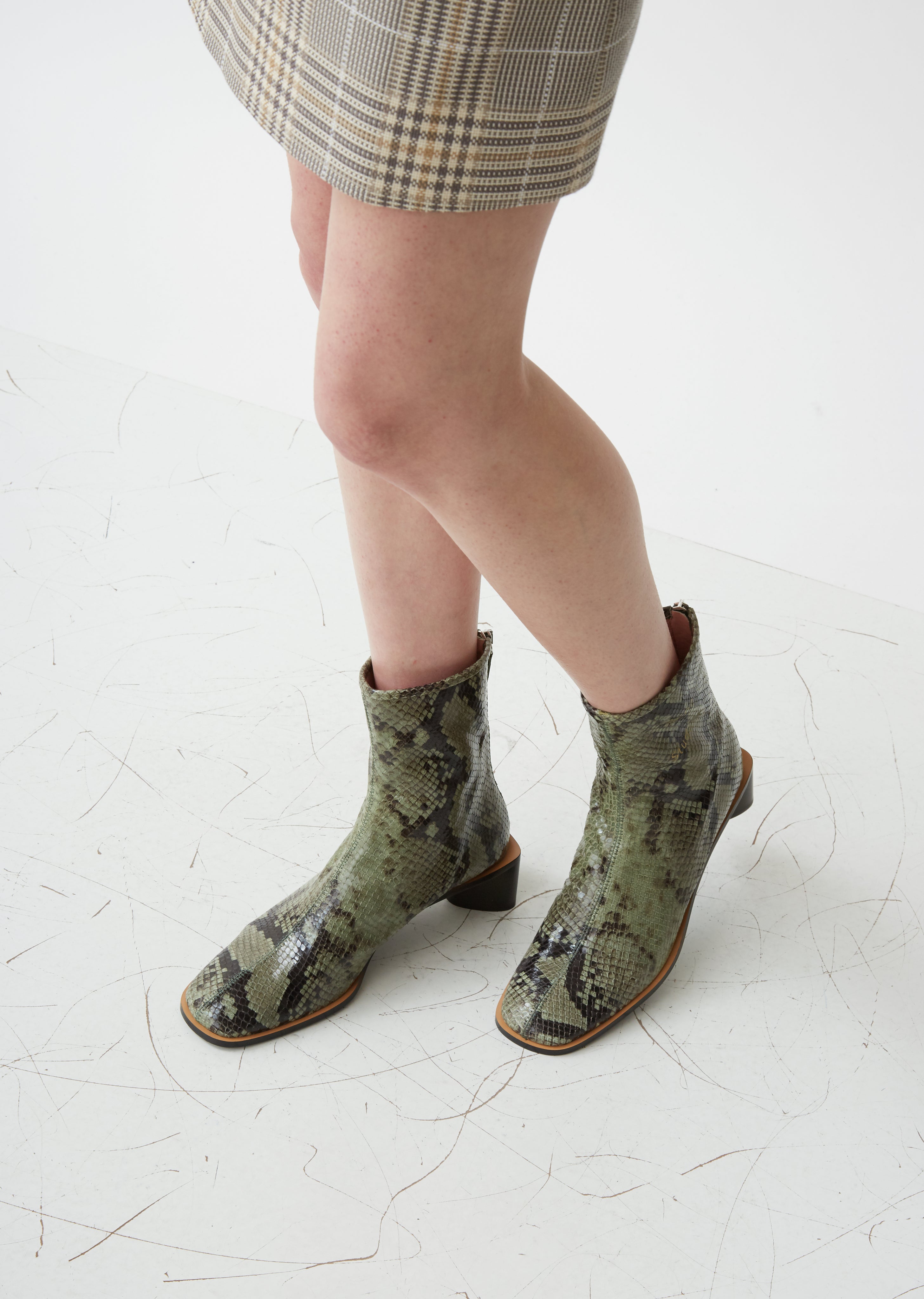 Bertine Snake Ankle Boots – La Garçonne
