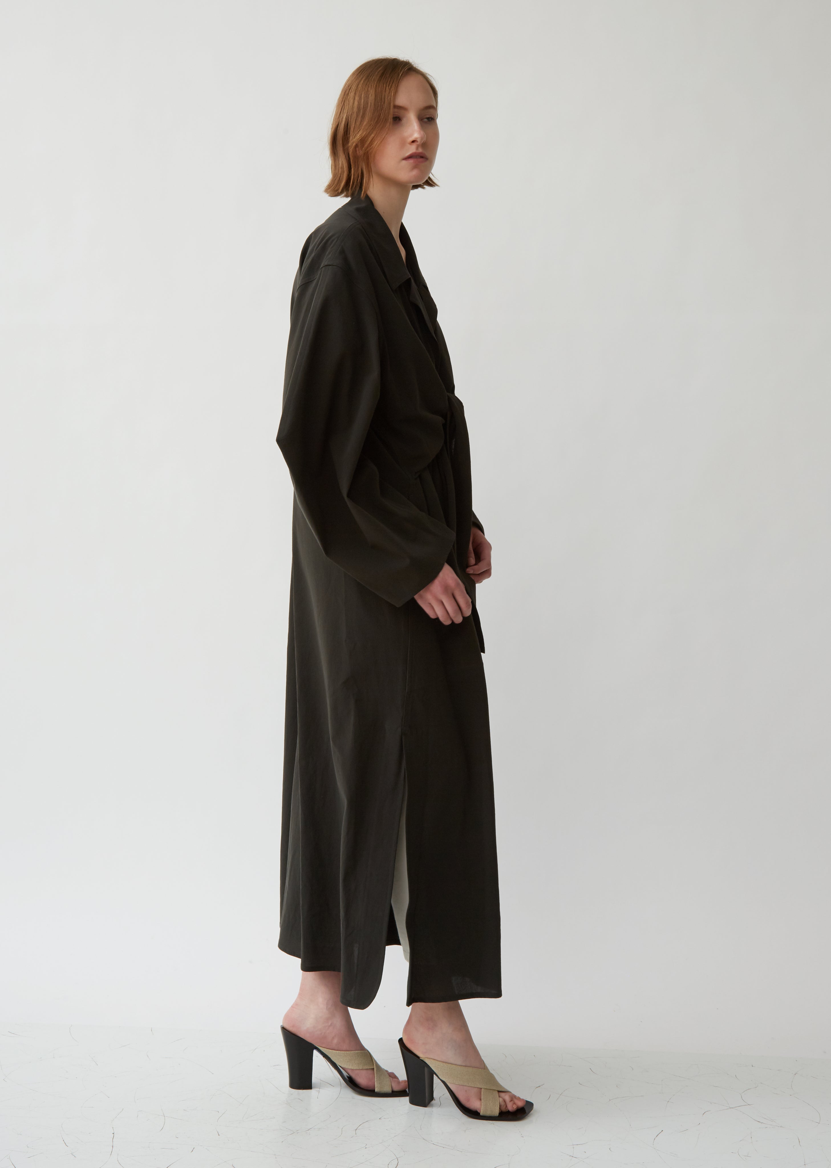 Crepon Cotton Knotted Trench Coat – La Garçonne