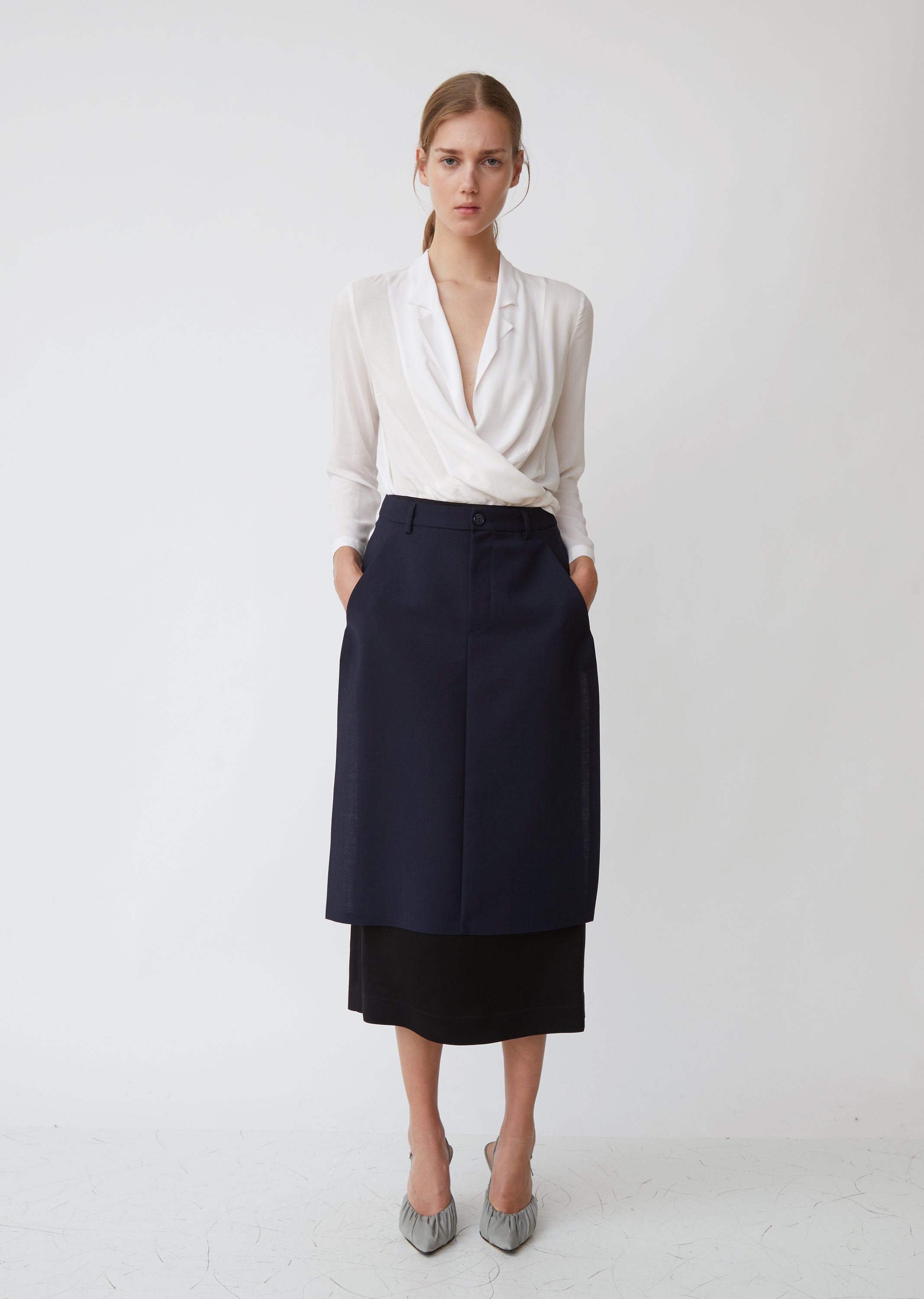 Wool Mohair & Viscose Satin Skirt – La Garçonne