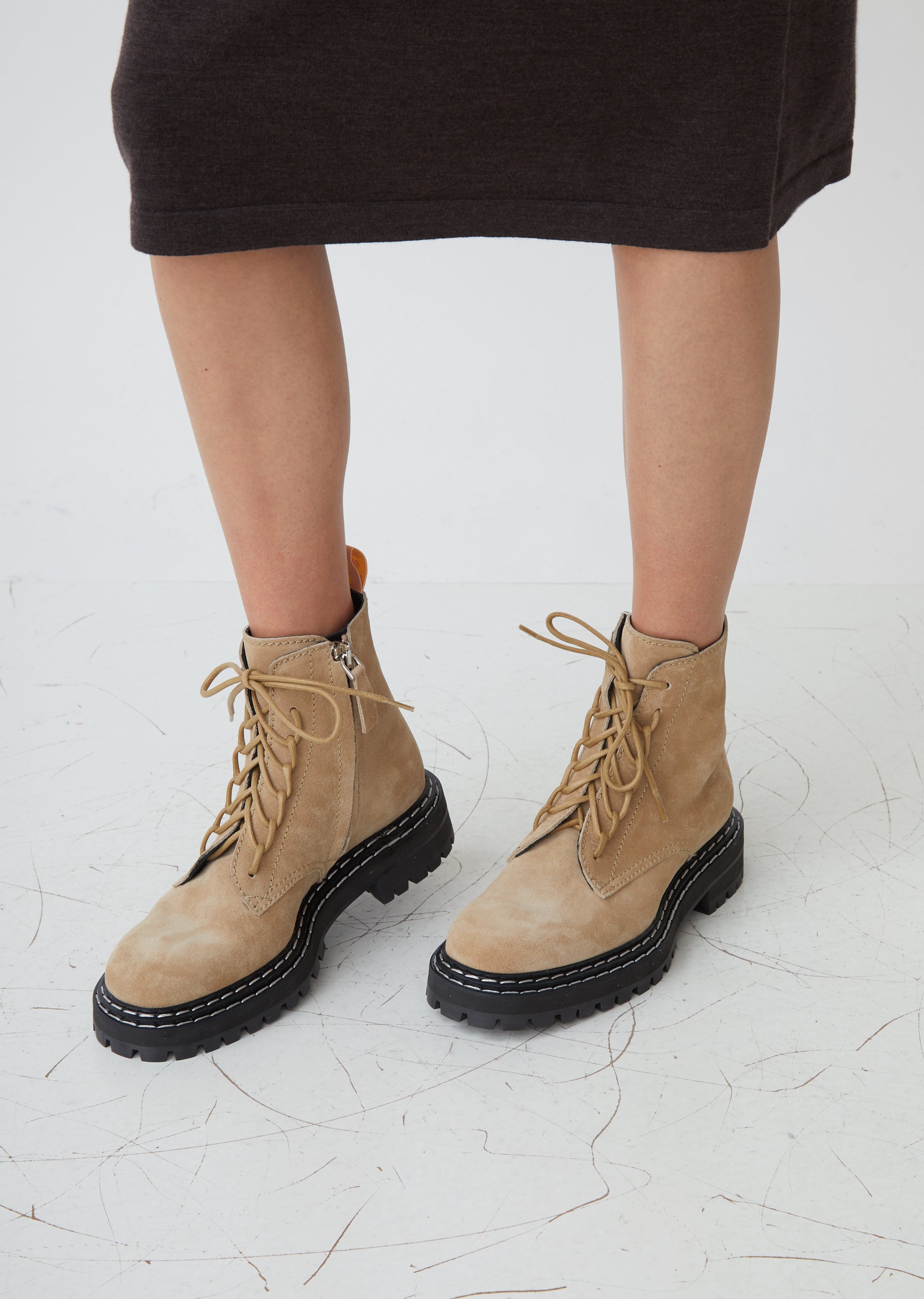 Suede Lace Up Boots – La Garçonne