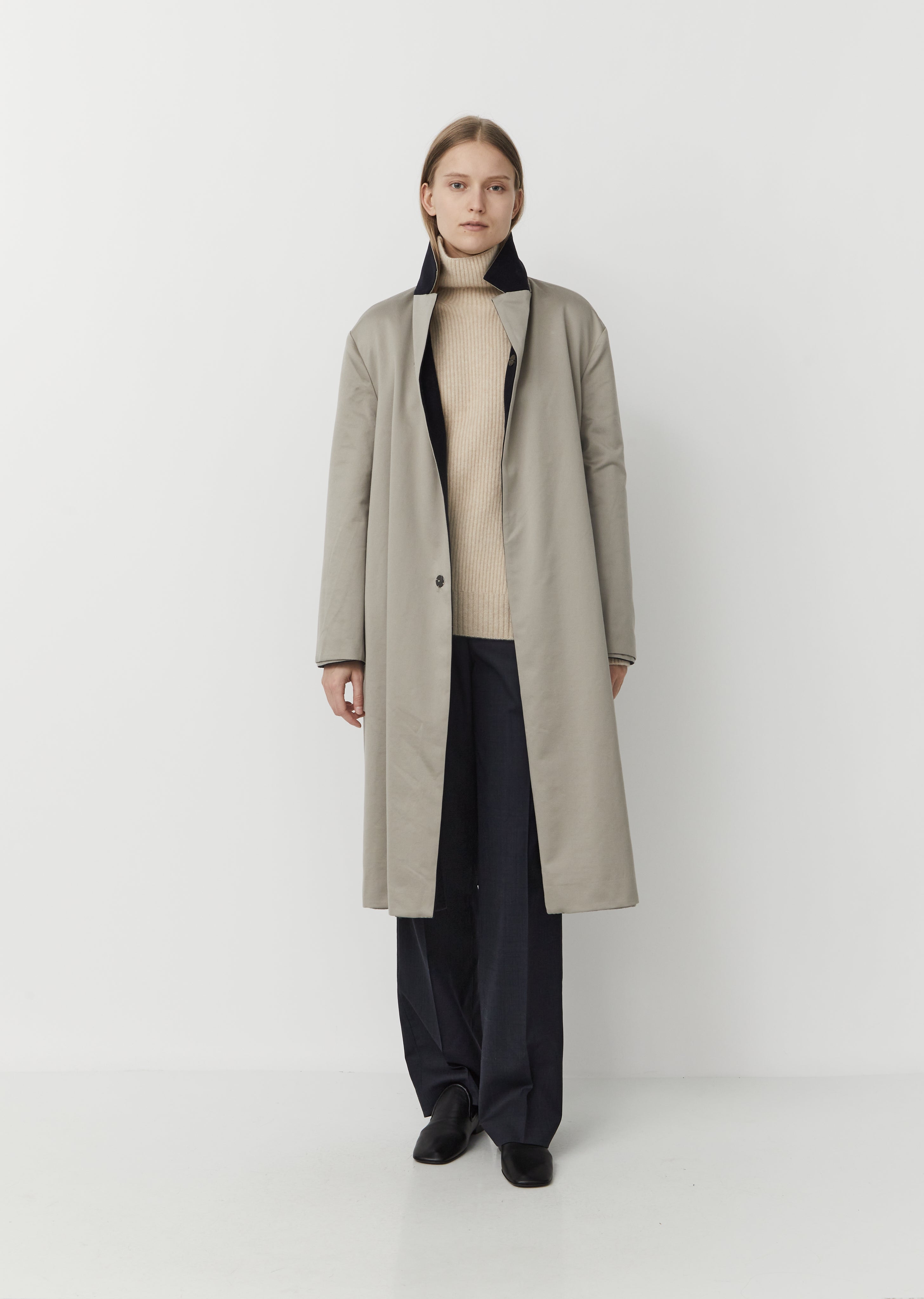 Reversible Wool Cashmere & Cotton Pure Coat – La Garçonne