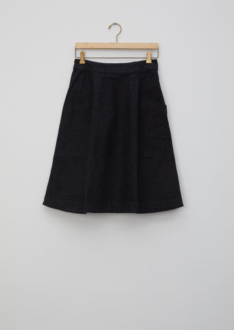 Natural Denim Side Zip Skirt – La Garçonne
