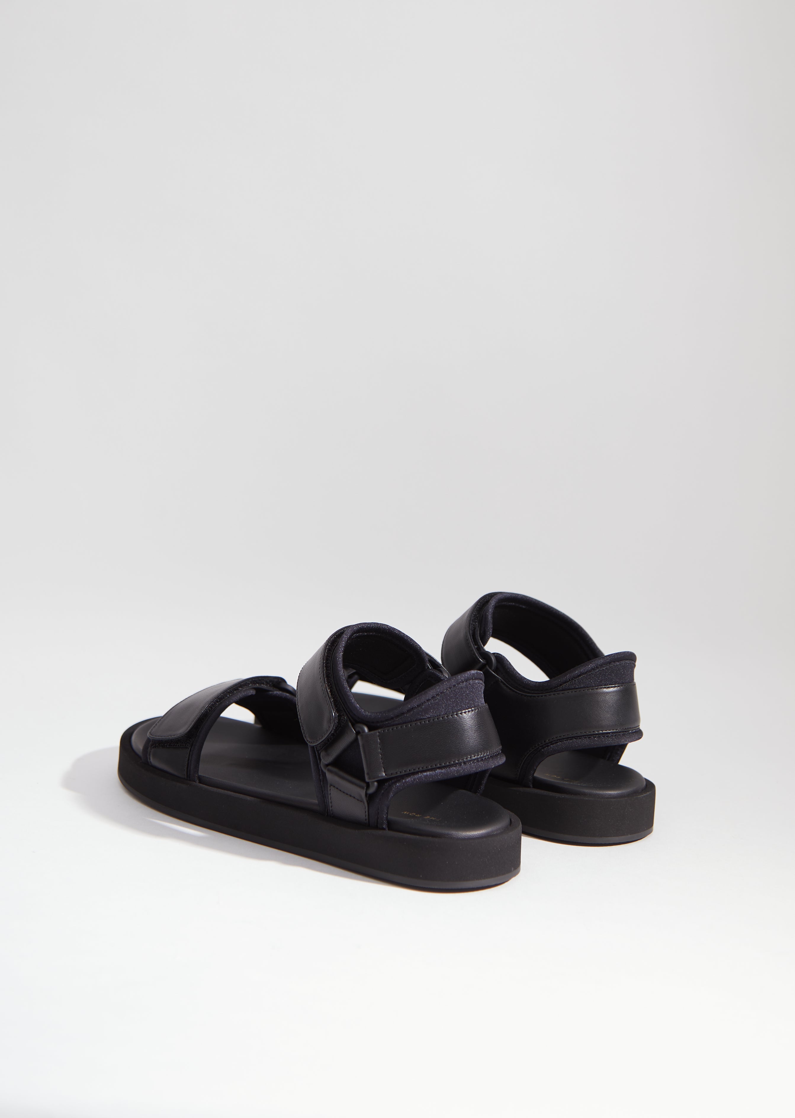 the row black sandals