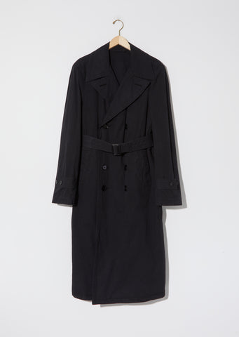 Unisex Cotton Trench Coat — Black – La Garçonne