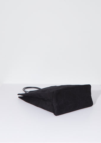 black suede evening bolsa