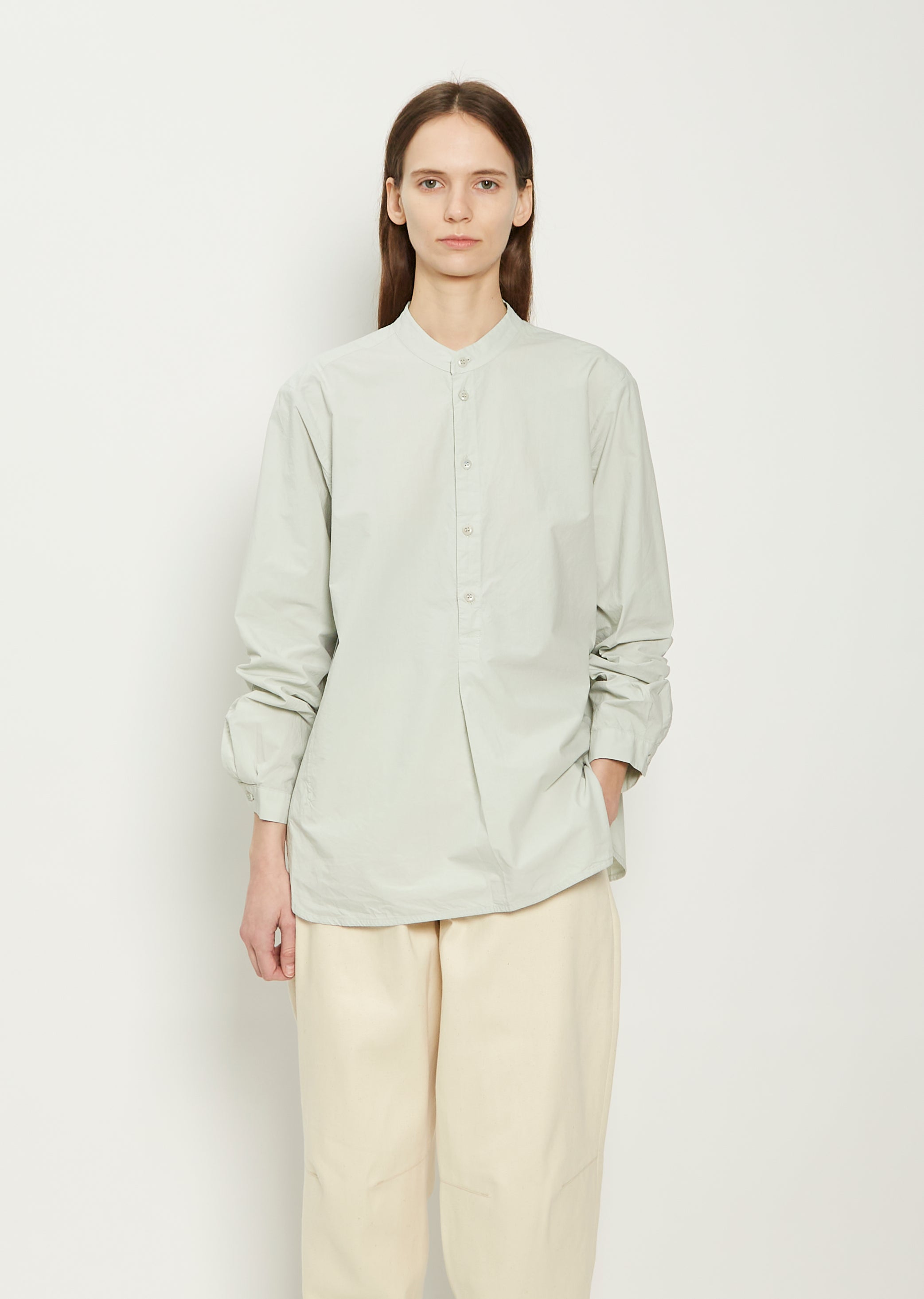 The Botanist Cotton Shirt — Ocean – La Garçonne