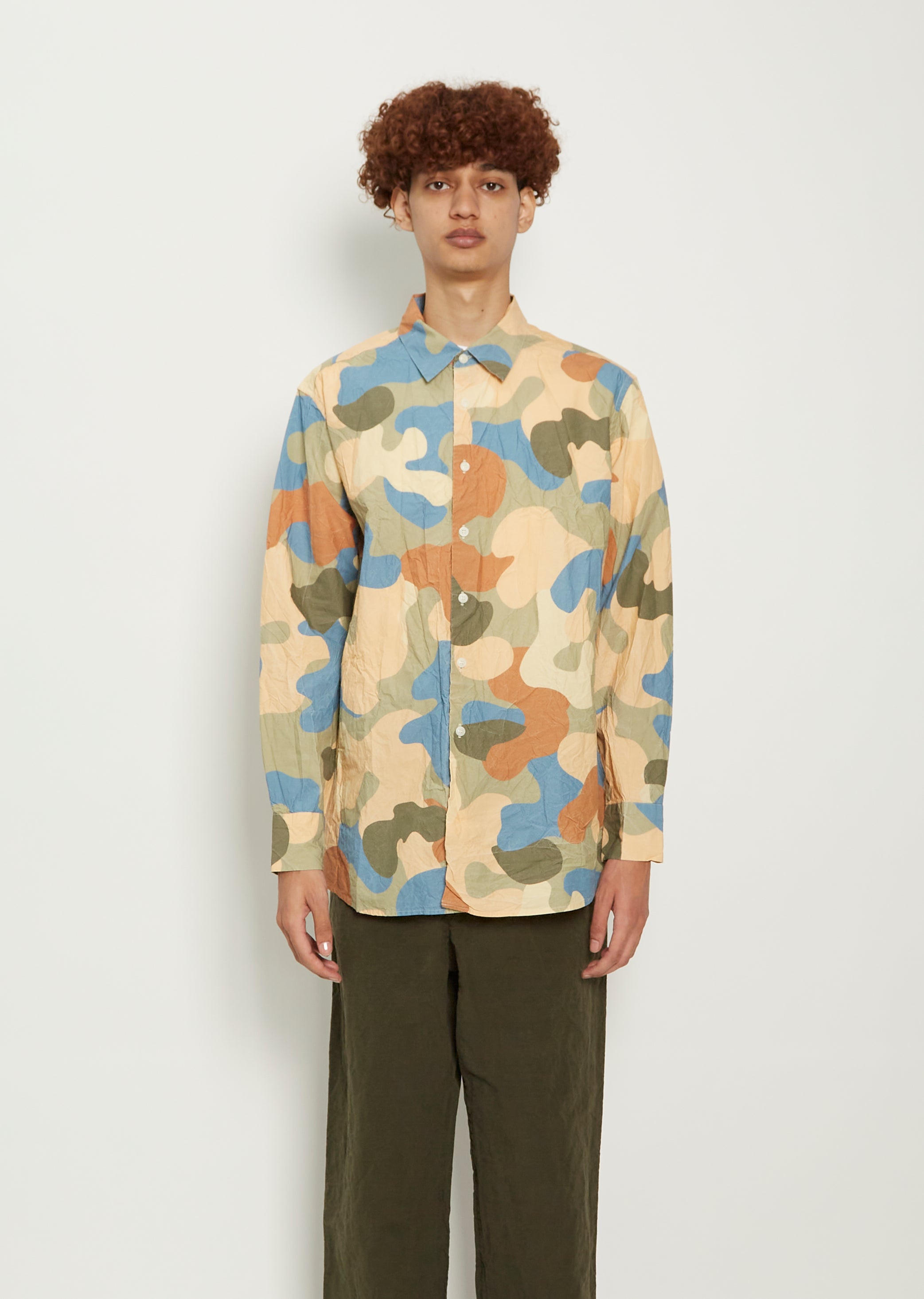 Men's Fabiano Cotton Shirt - M / Khaki