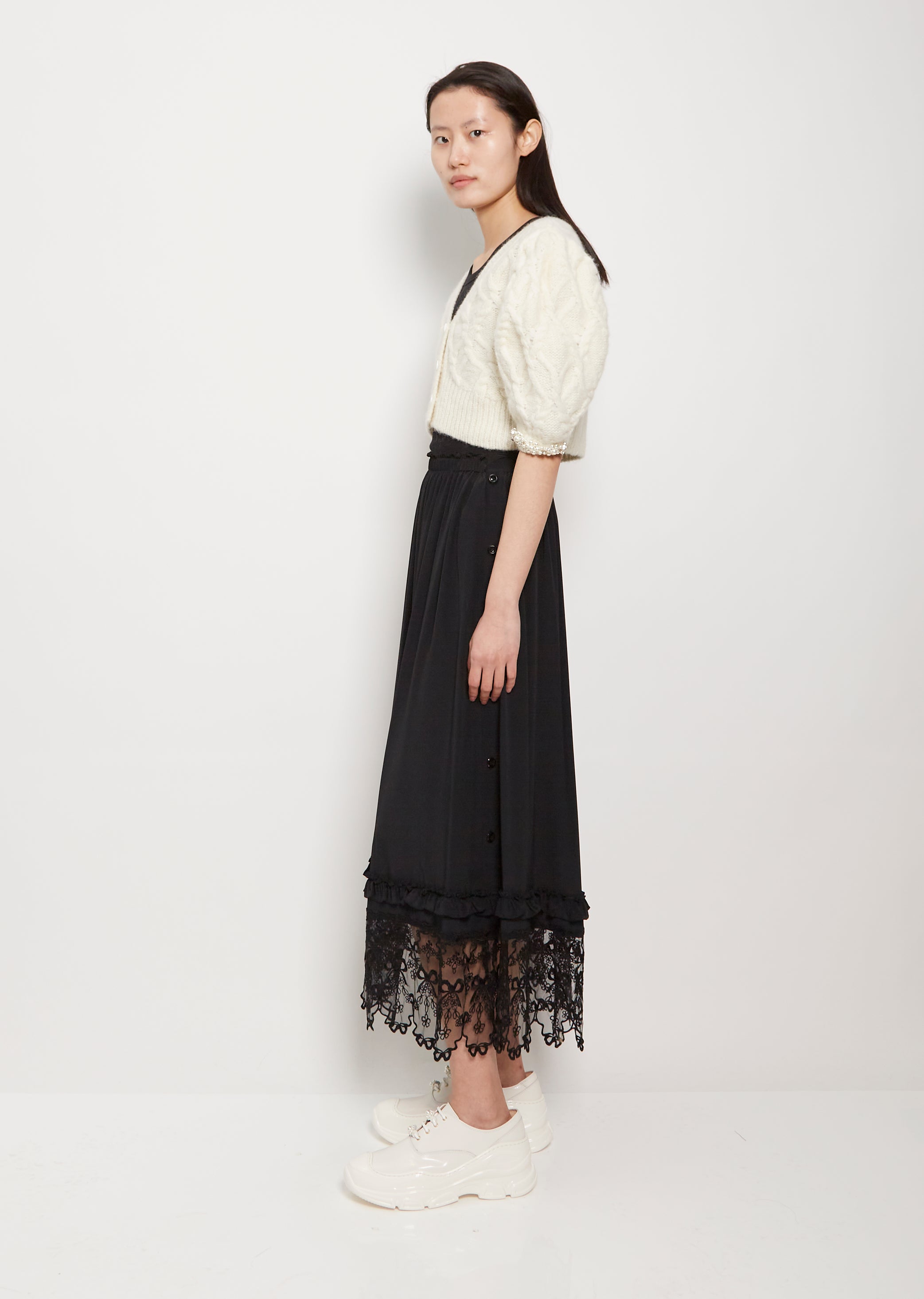 Simone Rocha  Lace hem pencil skirt 極美品