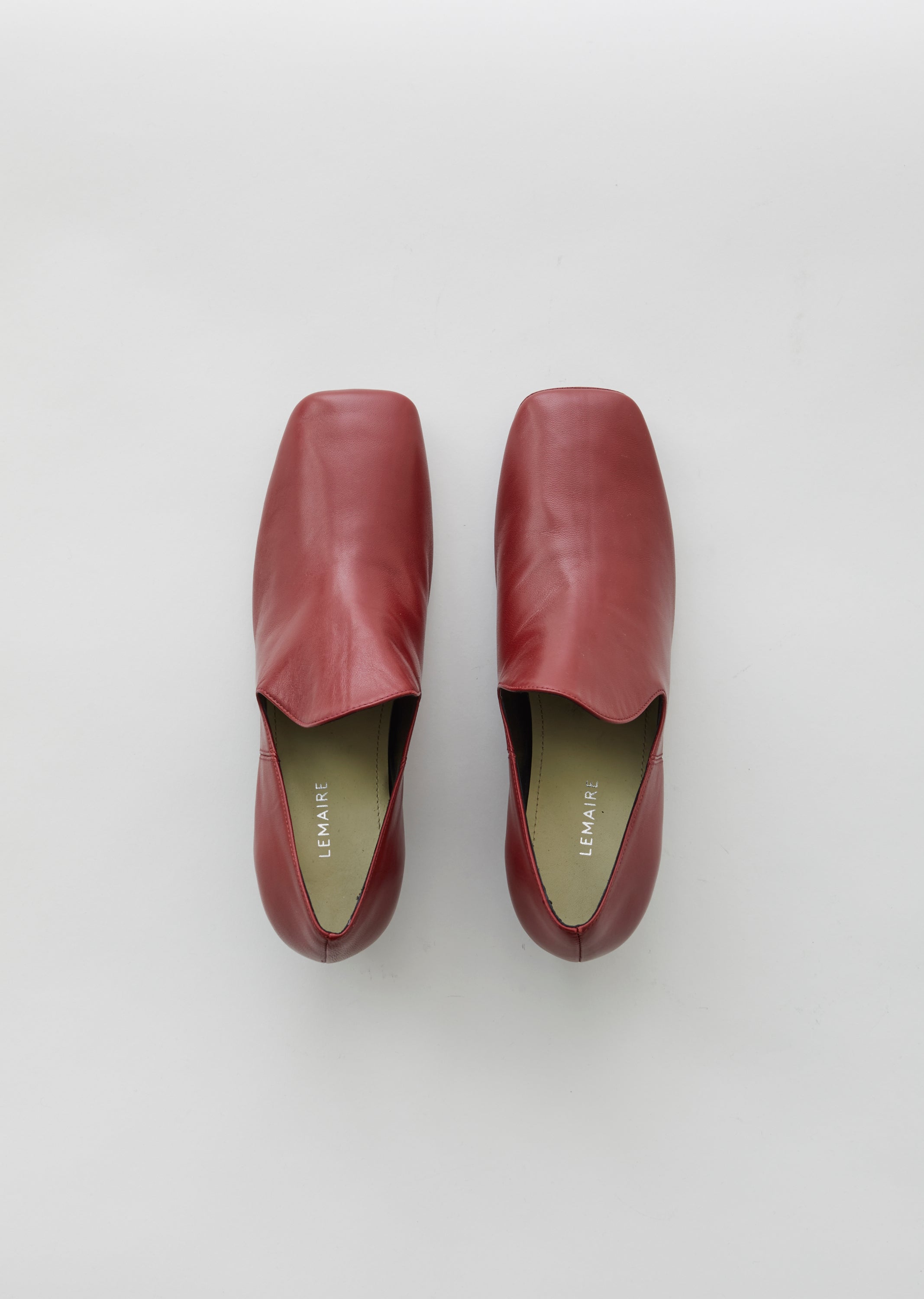 lemaire soft heeled loafers