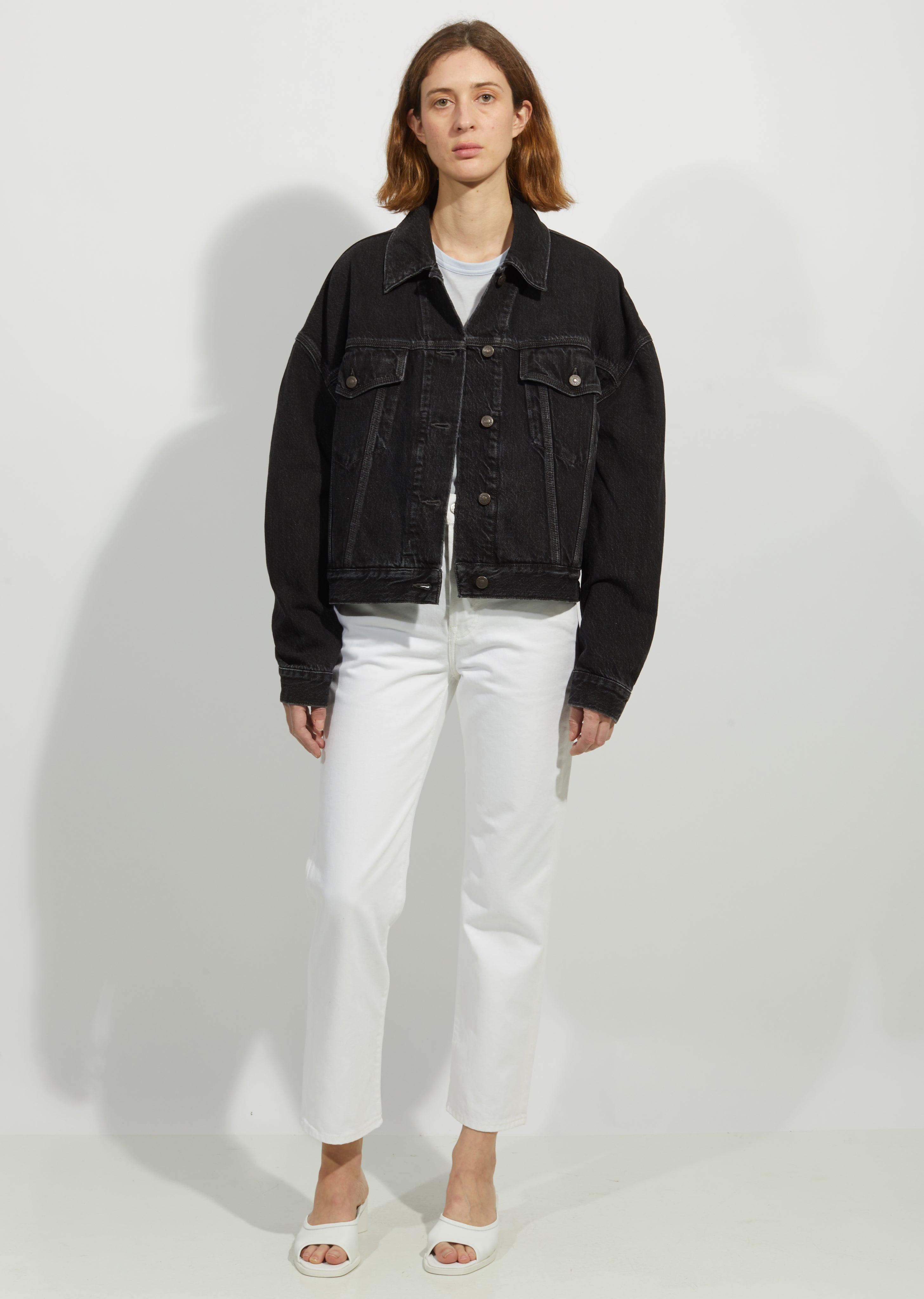 Morris Vintage Black Oversized Denim Jacket – La Garçonne