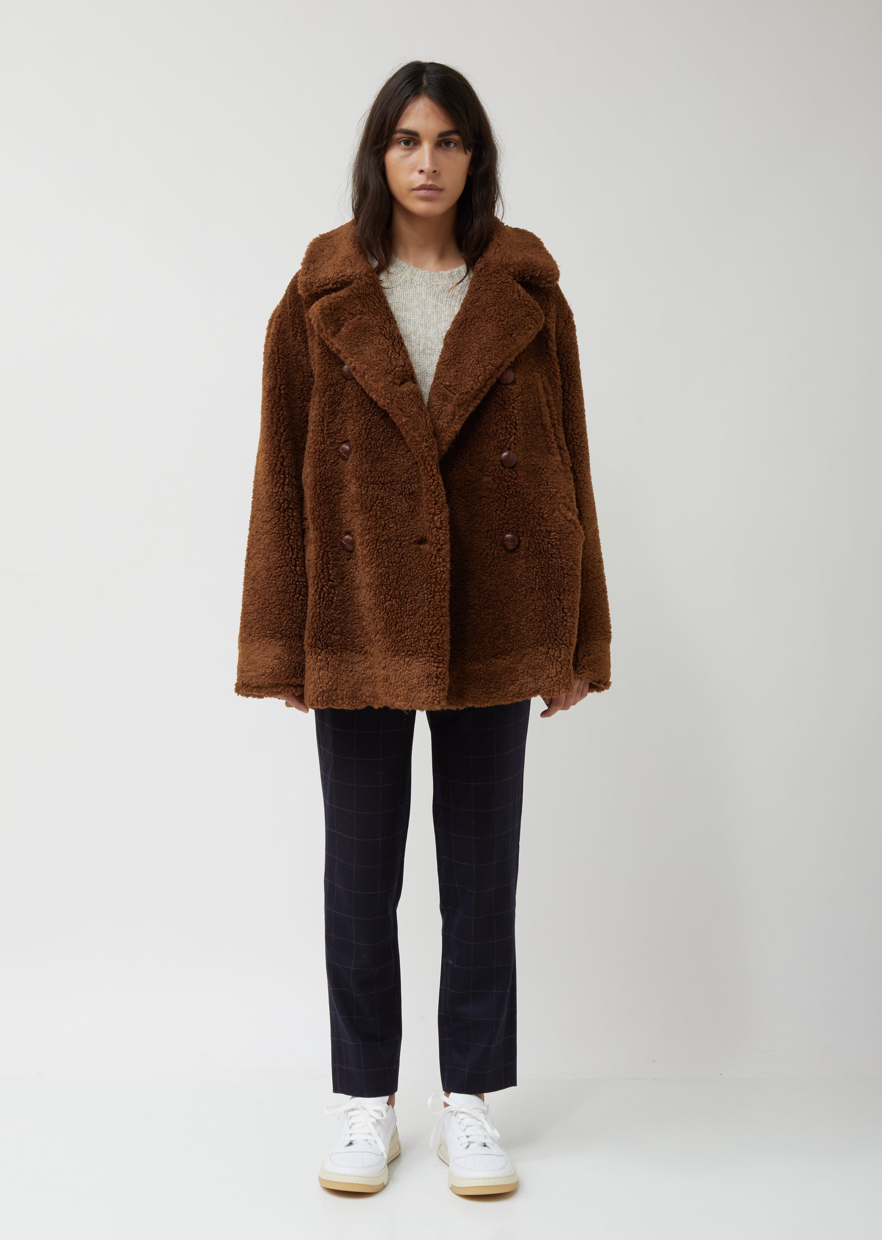 Fuzzy Peacoat – La Garçonne