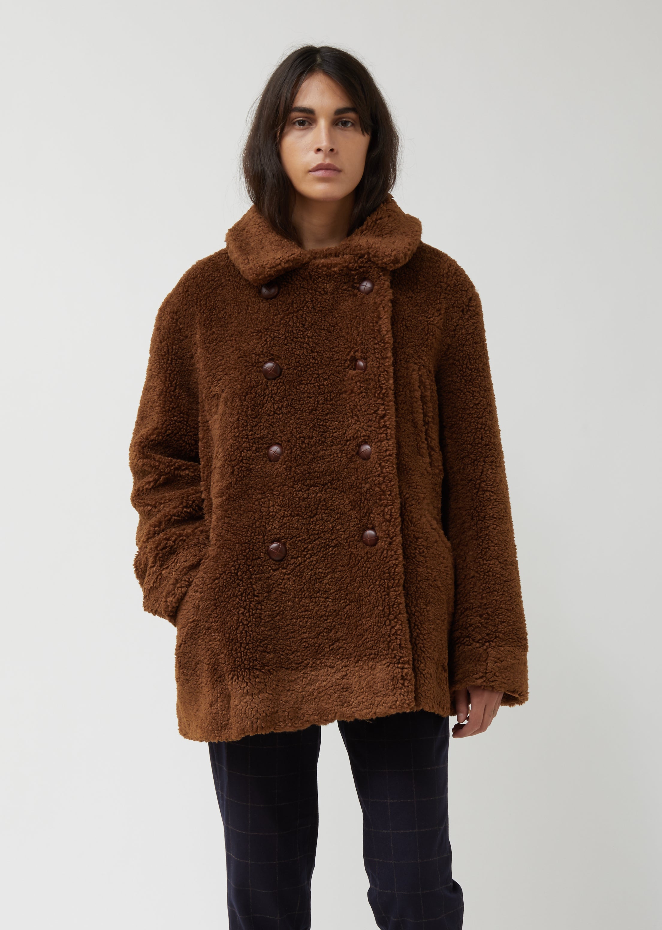 Fuzzy Peacoat – La Garçonne