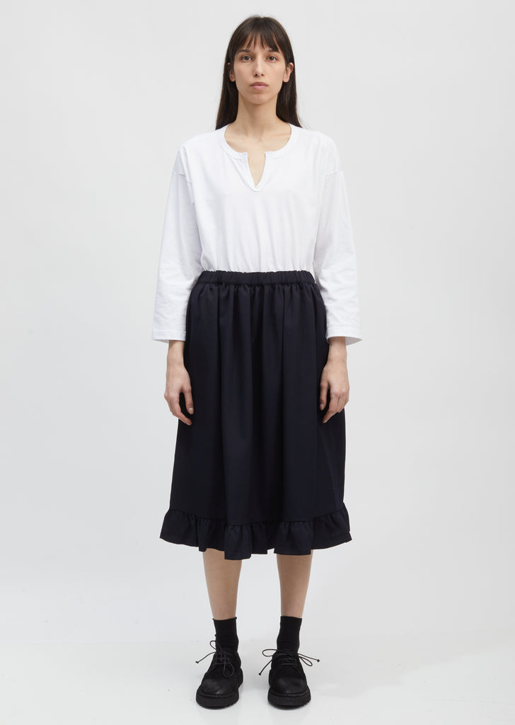 Ruffled Hem Drawstring Skirt – La Garçonne