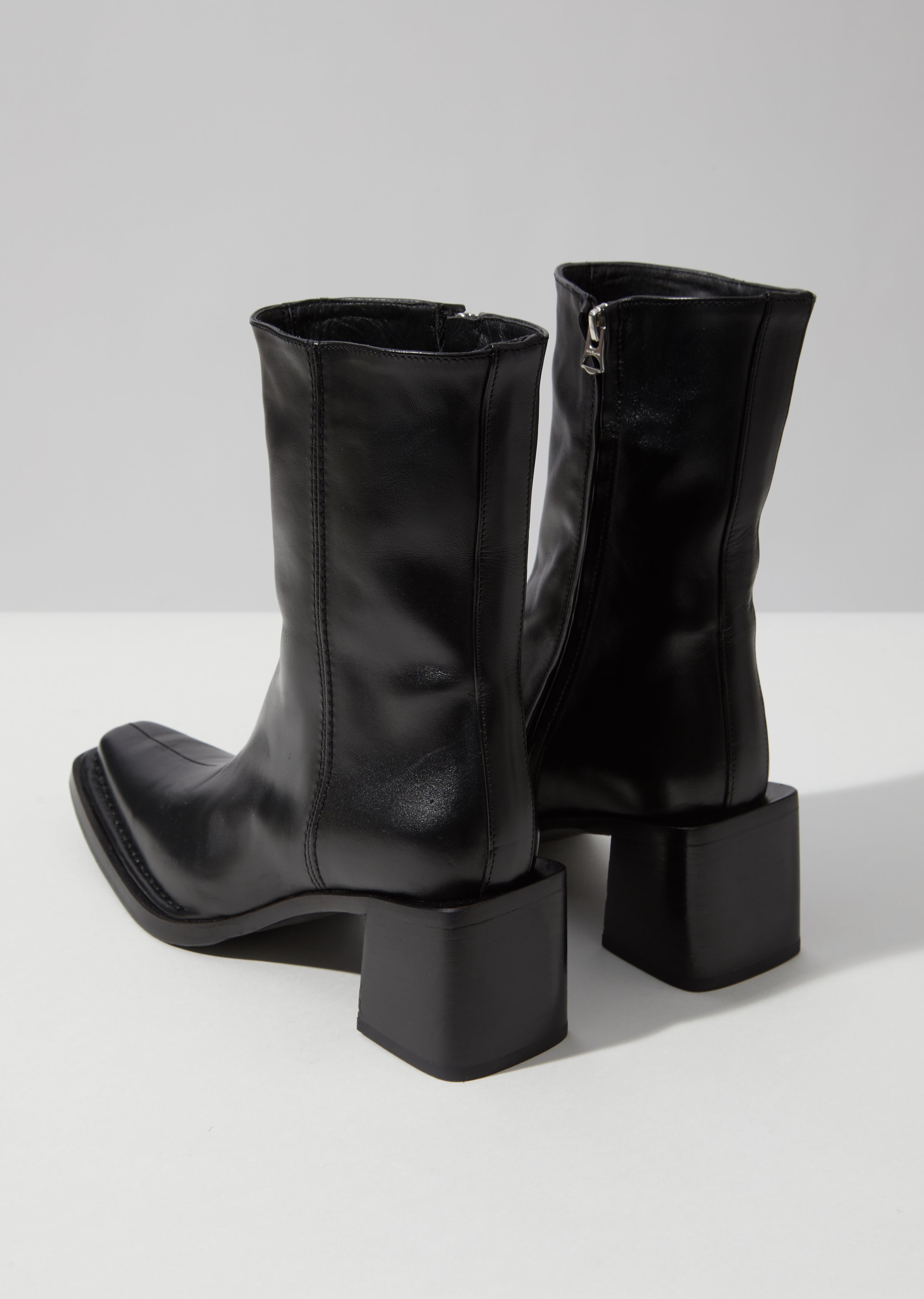 acne square toe boots