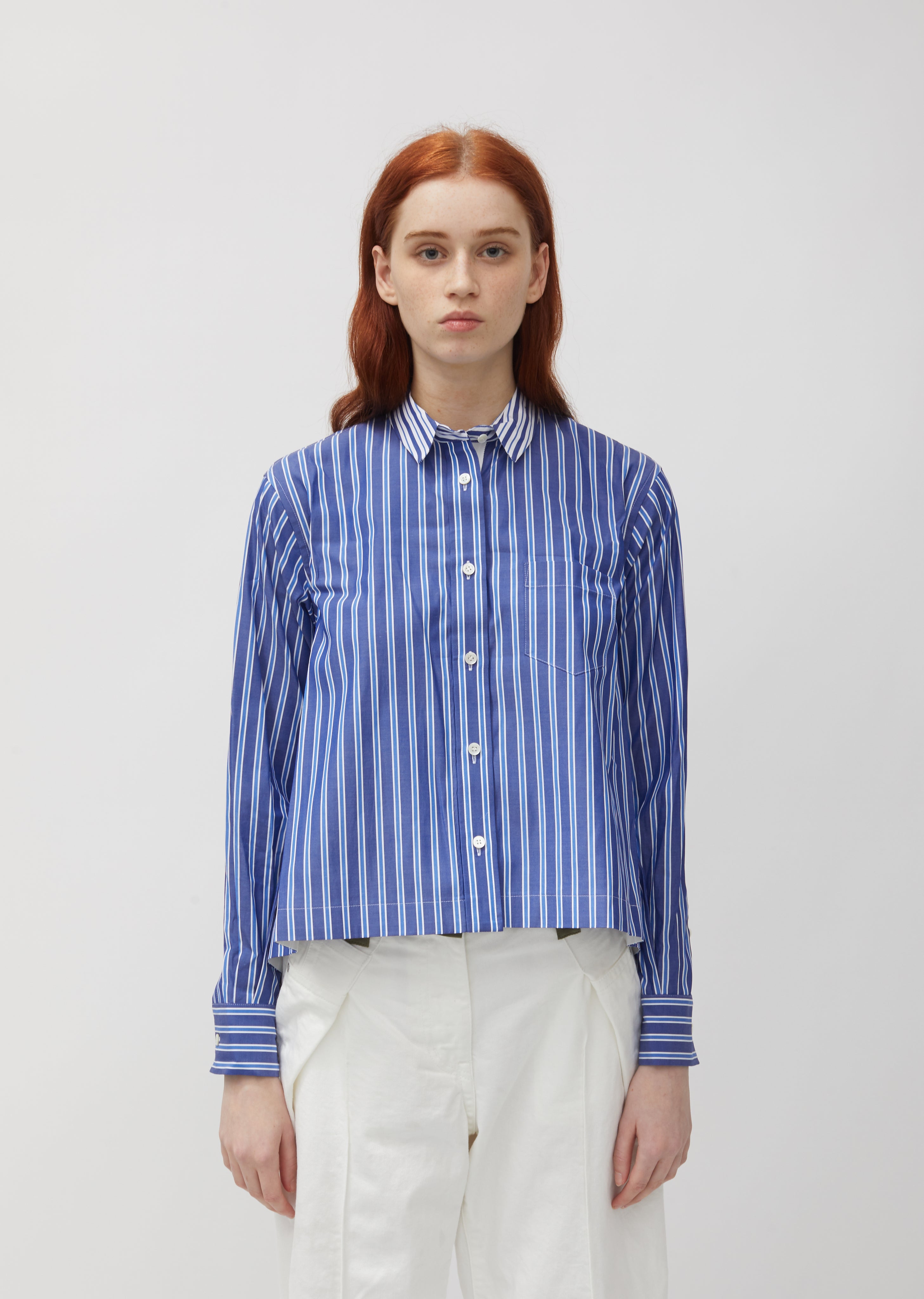 Cotton Poplin Stripe Shirt – La Garçonne