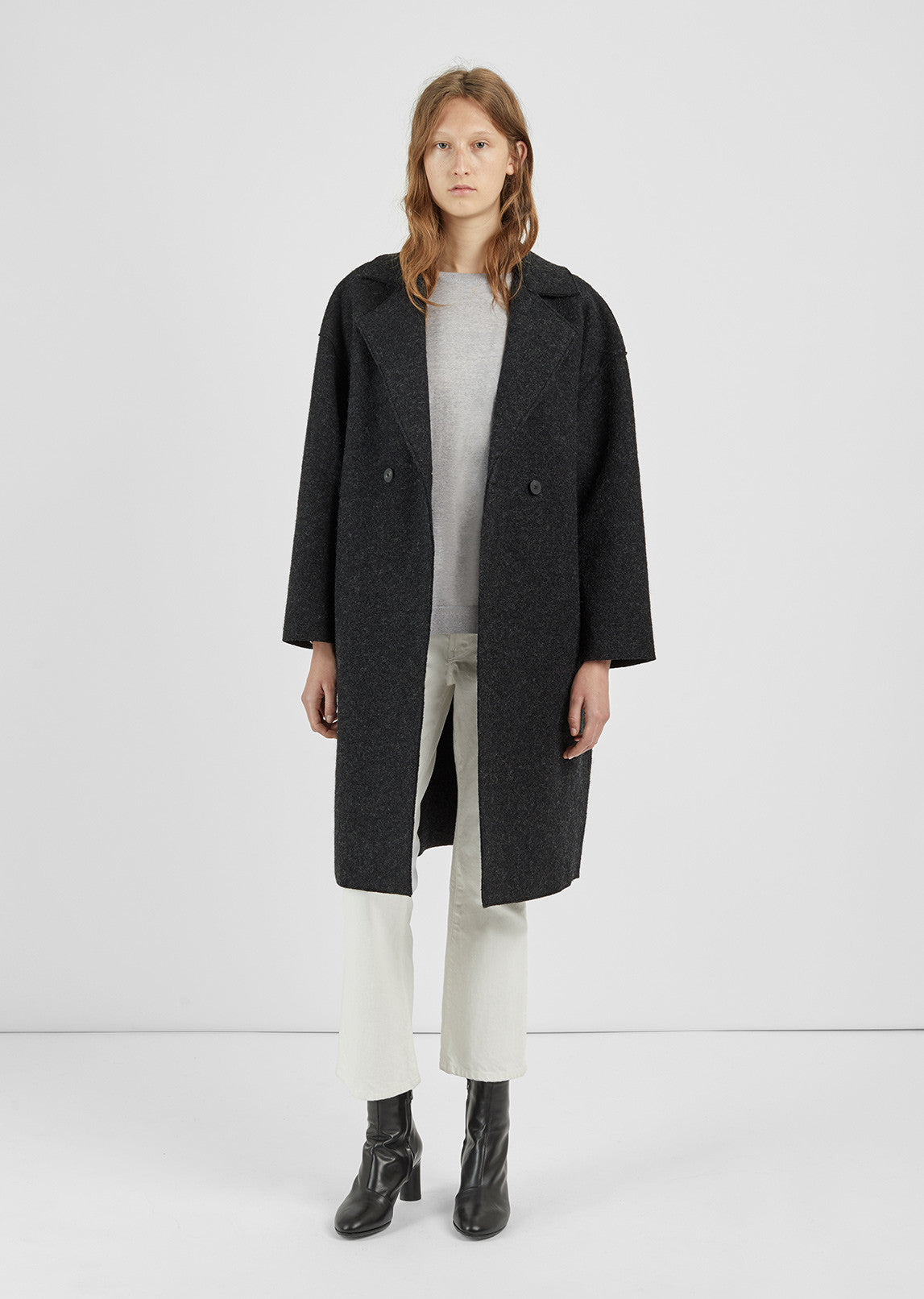 Wool Cocoon Coat by Harris Wharf London- La Garçonne