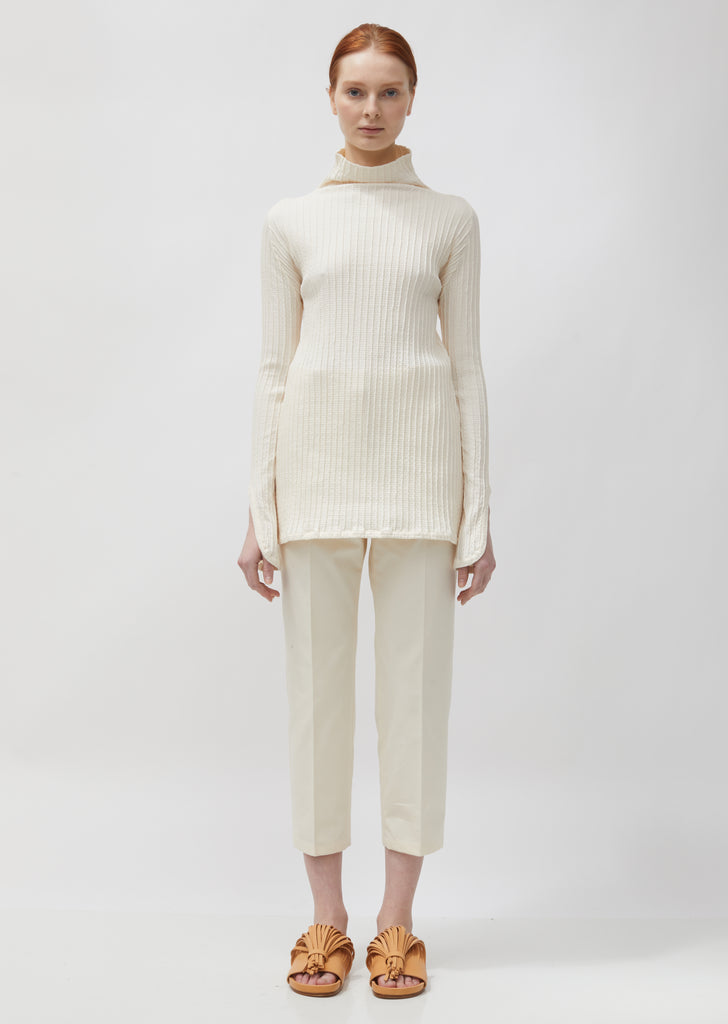 Ribbed Long Sleeve Turtleneck Top – La Garçonne