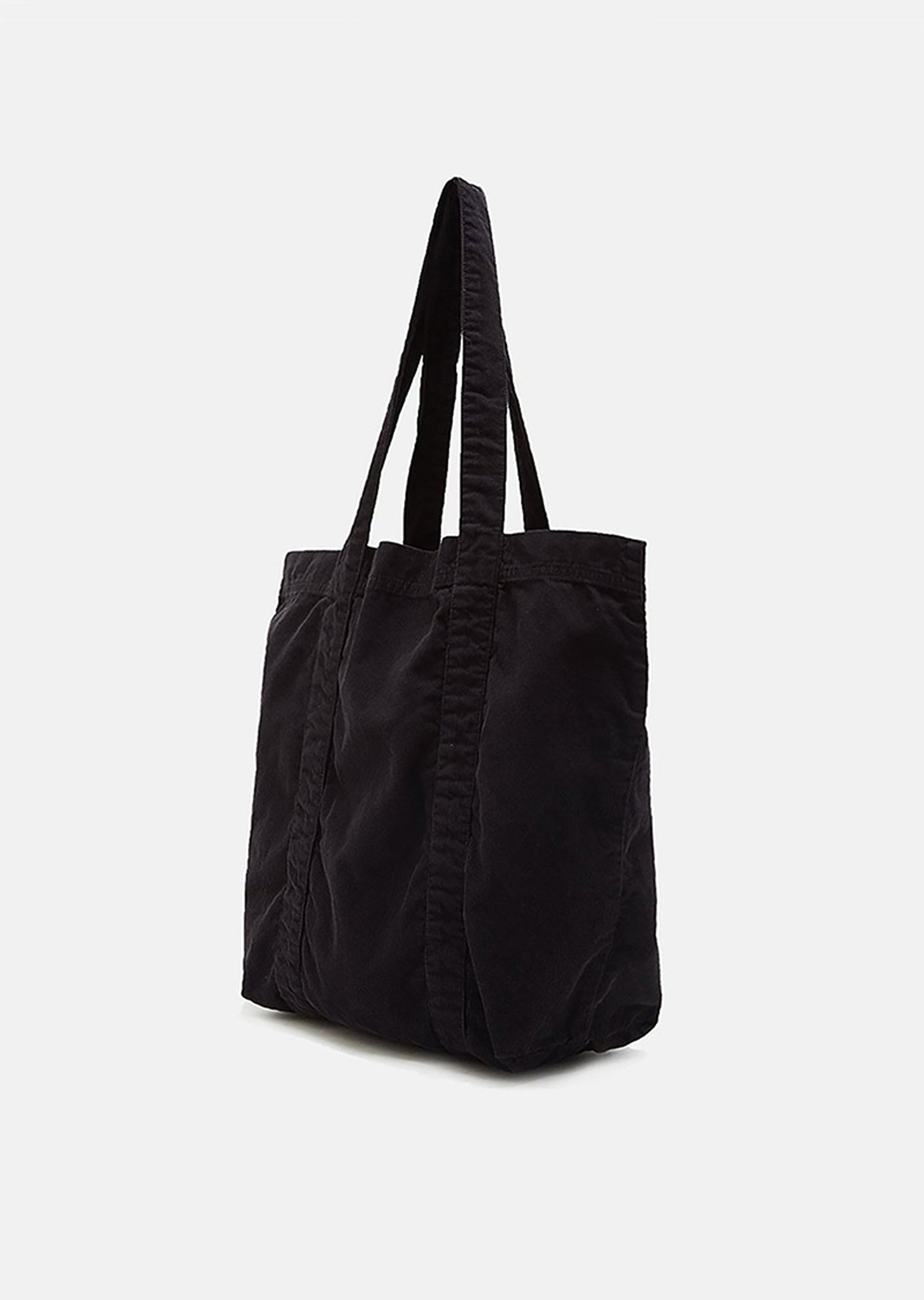 black corduroy tote bag