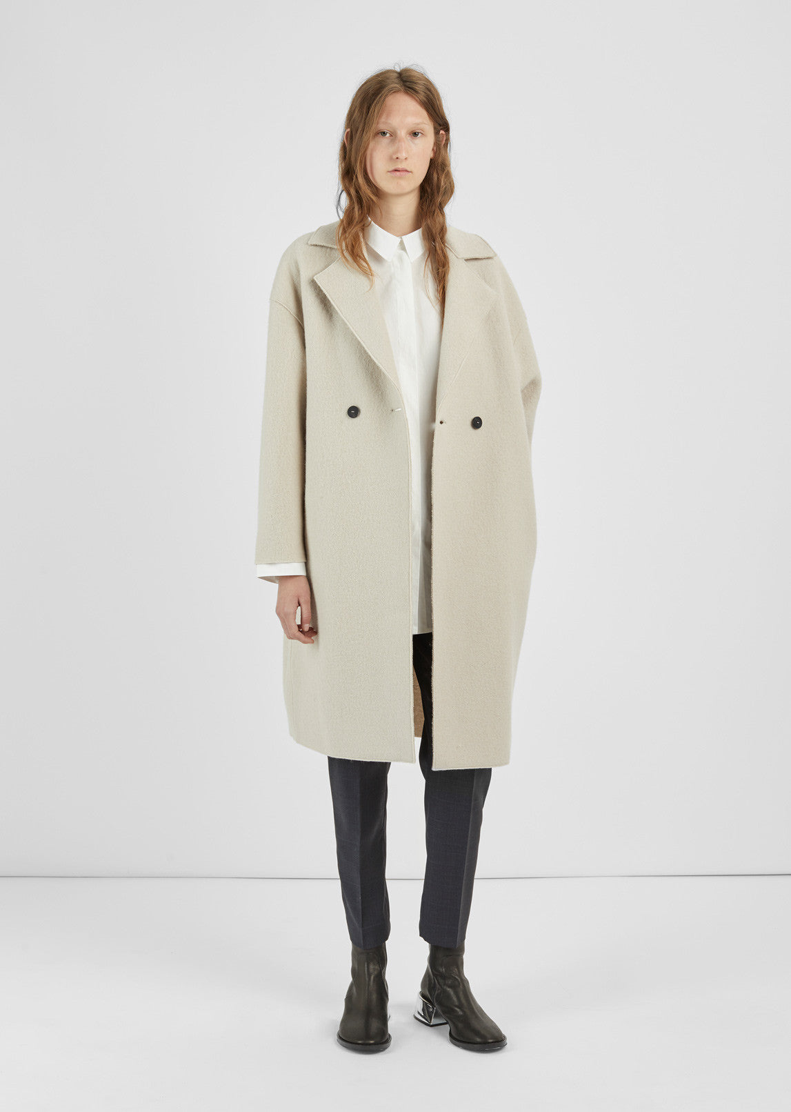 Wool Cocoon Coat by Harris Wharf London- La Garçonne