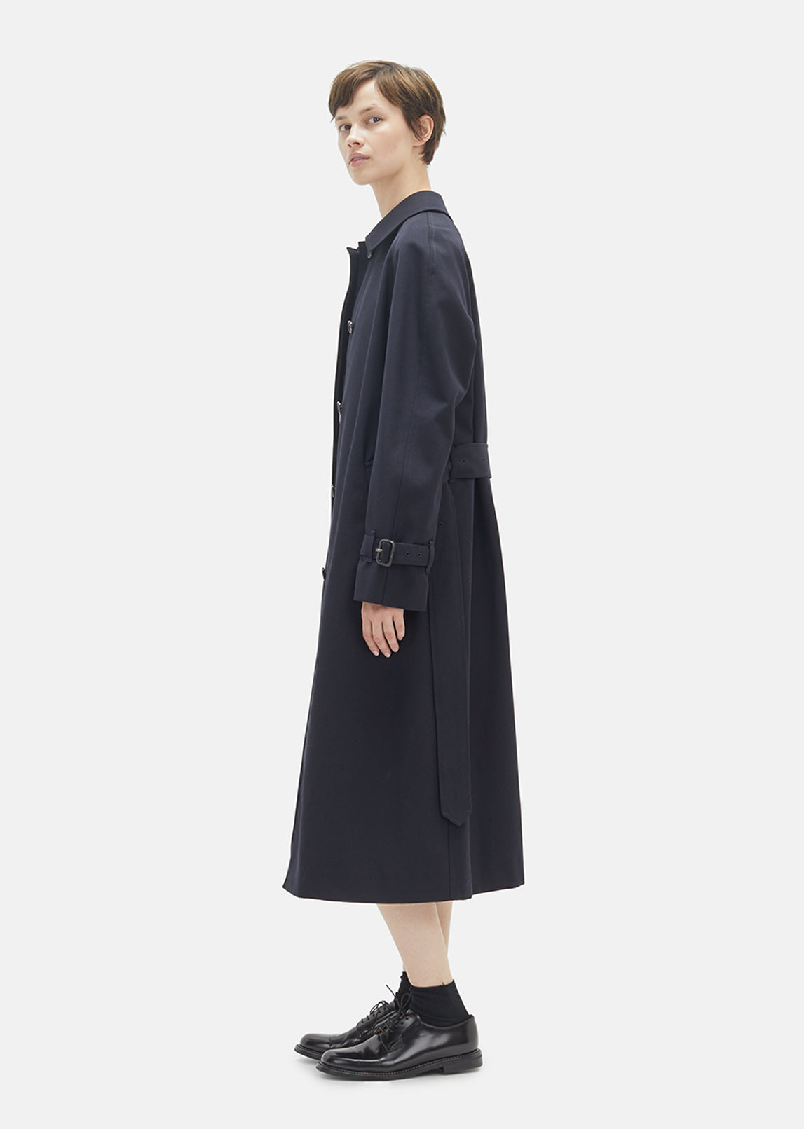 Wool Cotton Gabardine Coat by Margaret Howell- La Garçonne