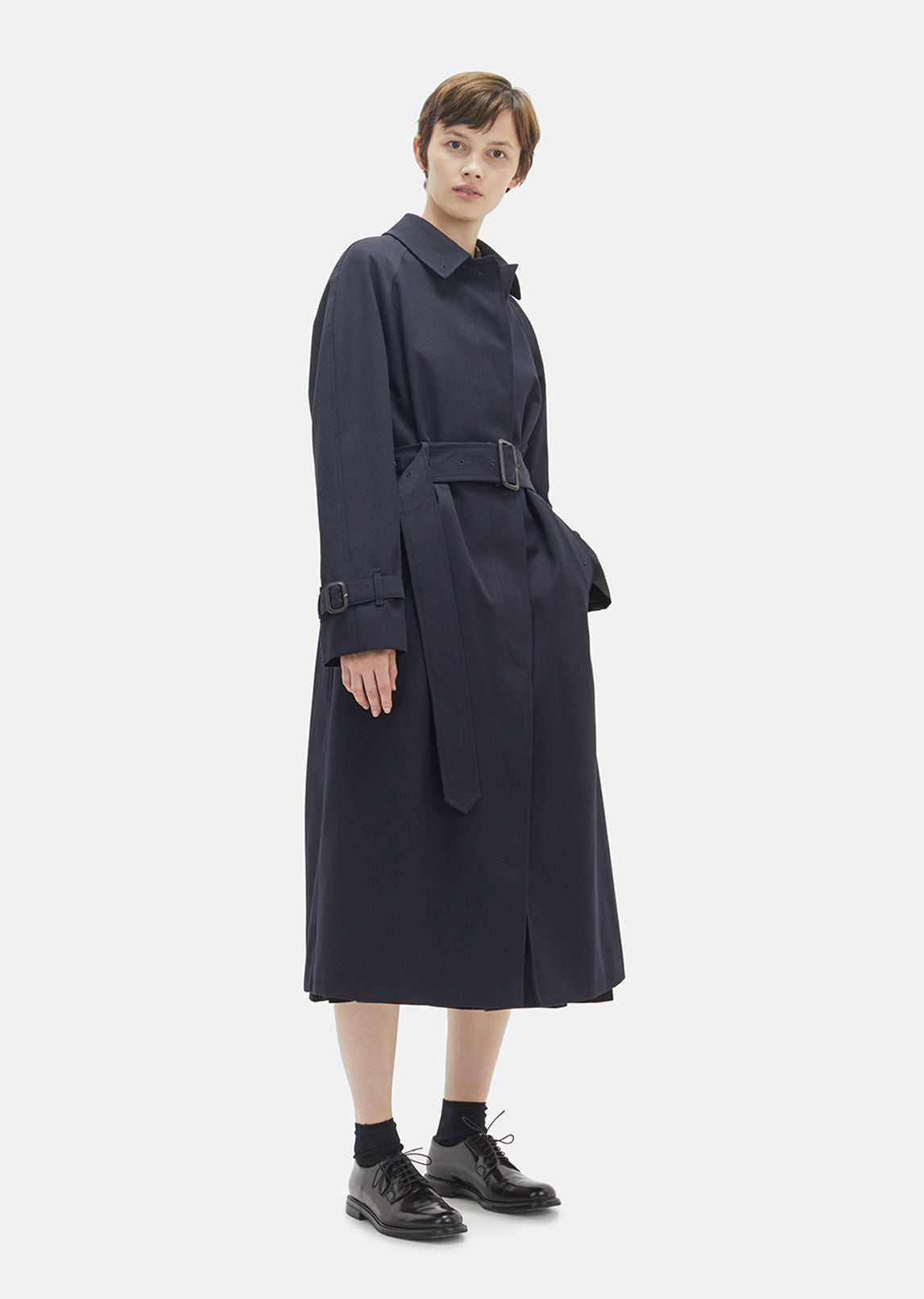 Wool Cotton Gabardine Coat by Margaret Howell- La Garçonne