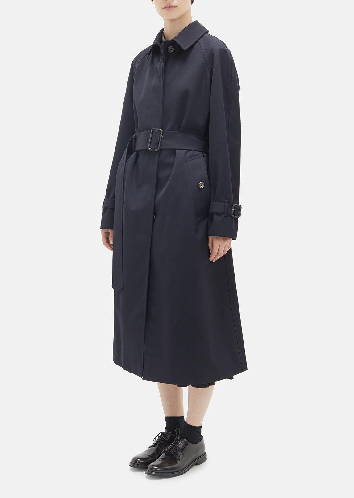 Wool Cotton Gabardine Coat by Margaret Howell- La Garçonne