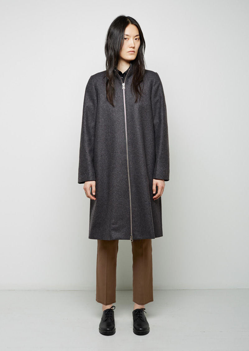 Wool Zip Front Coat – La Garçonne