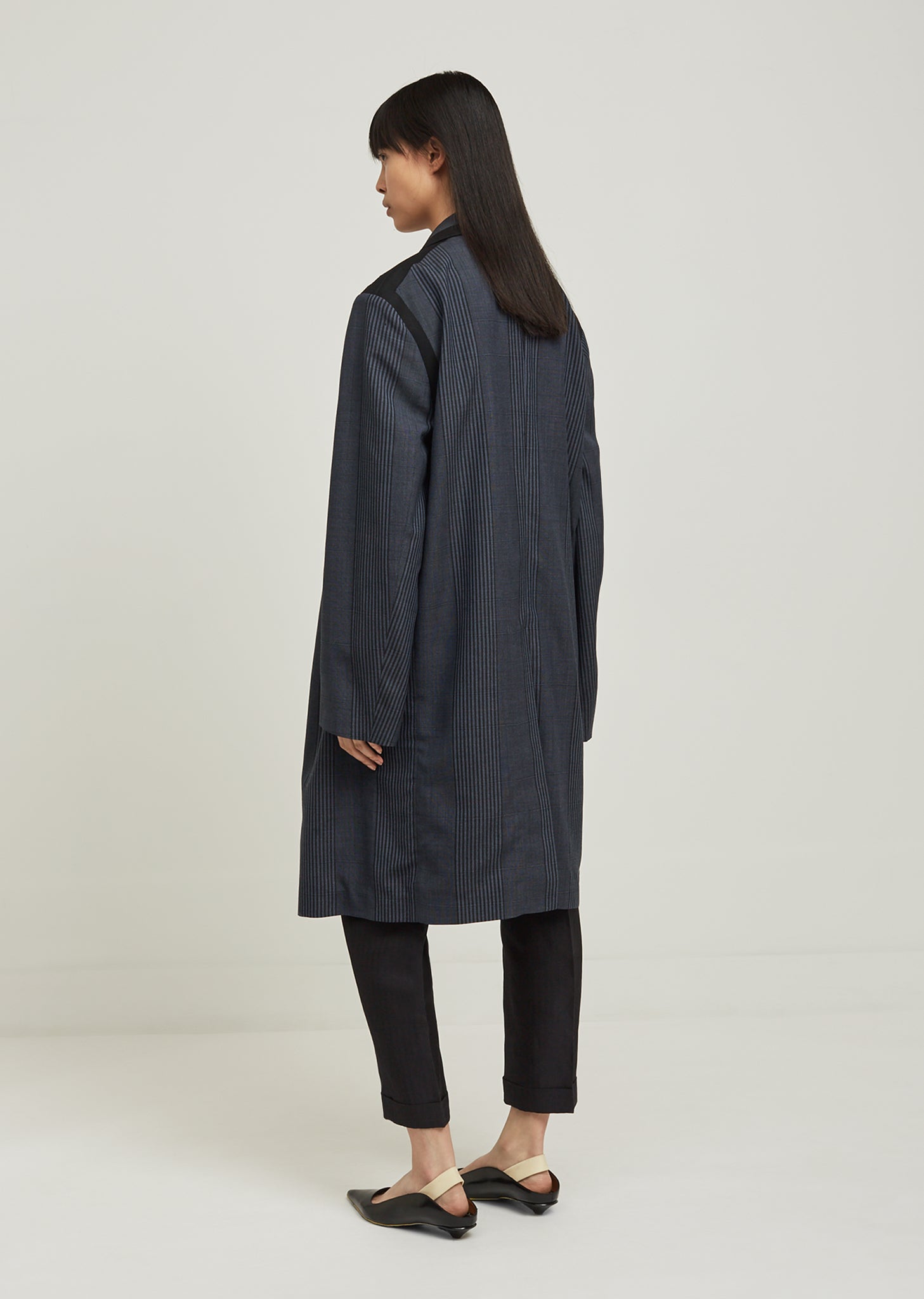 Over Check Wool Coat by Maison Margiela- La Garçonne