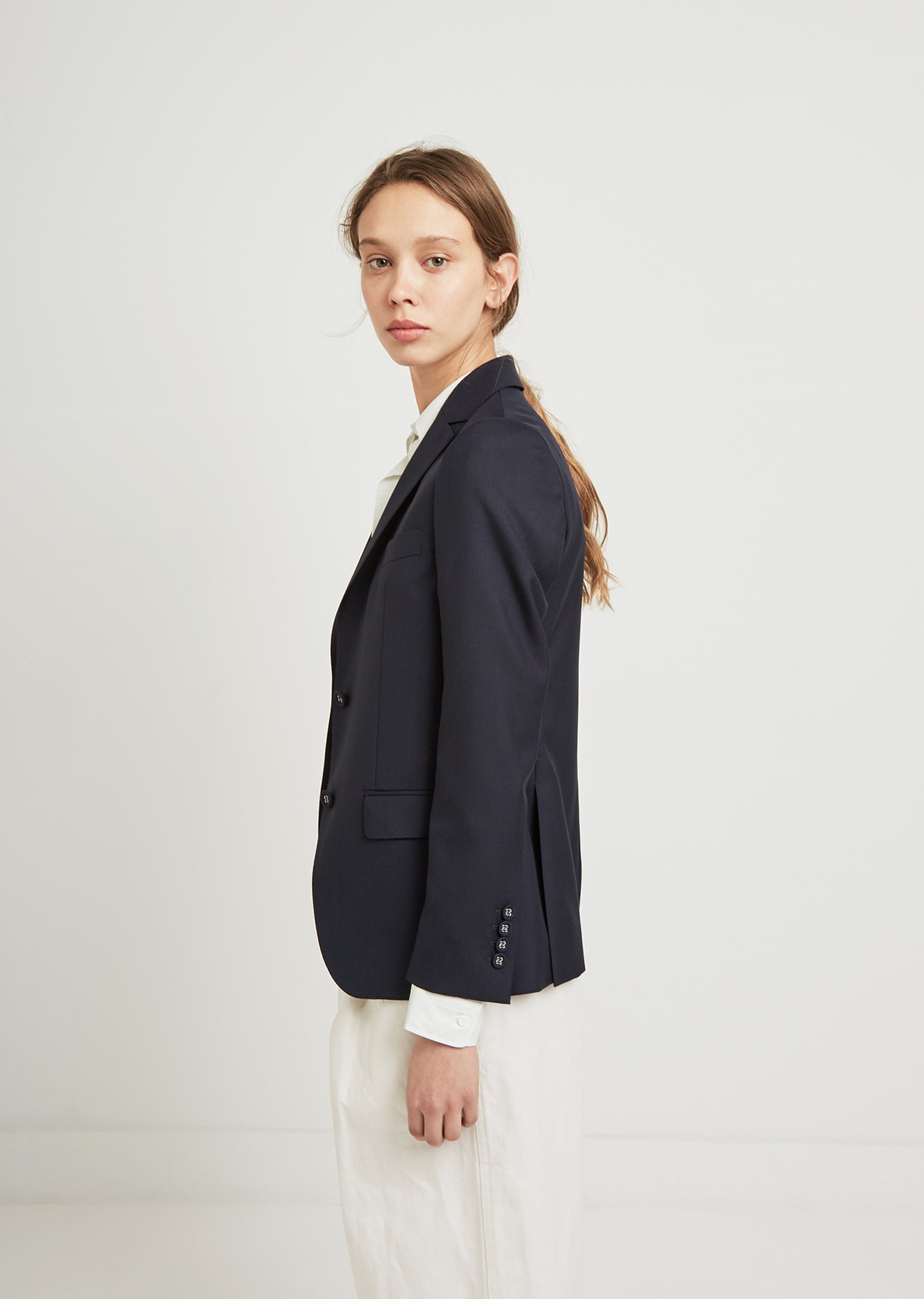 Vanessa Fresco Wool Blazer by Officine Générale - La Garçonne