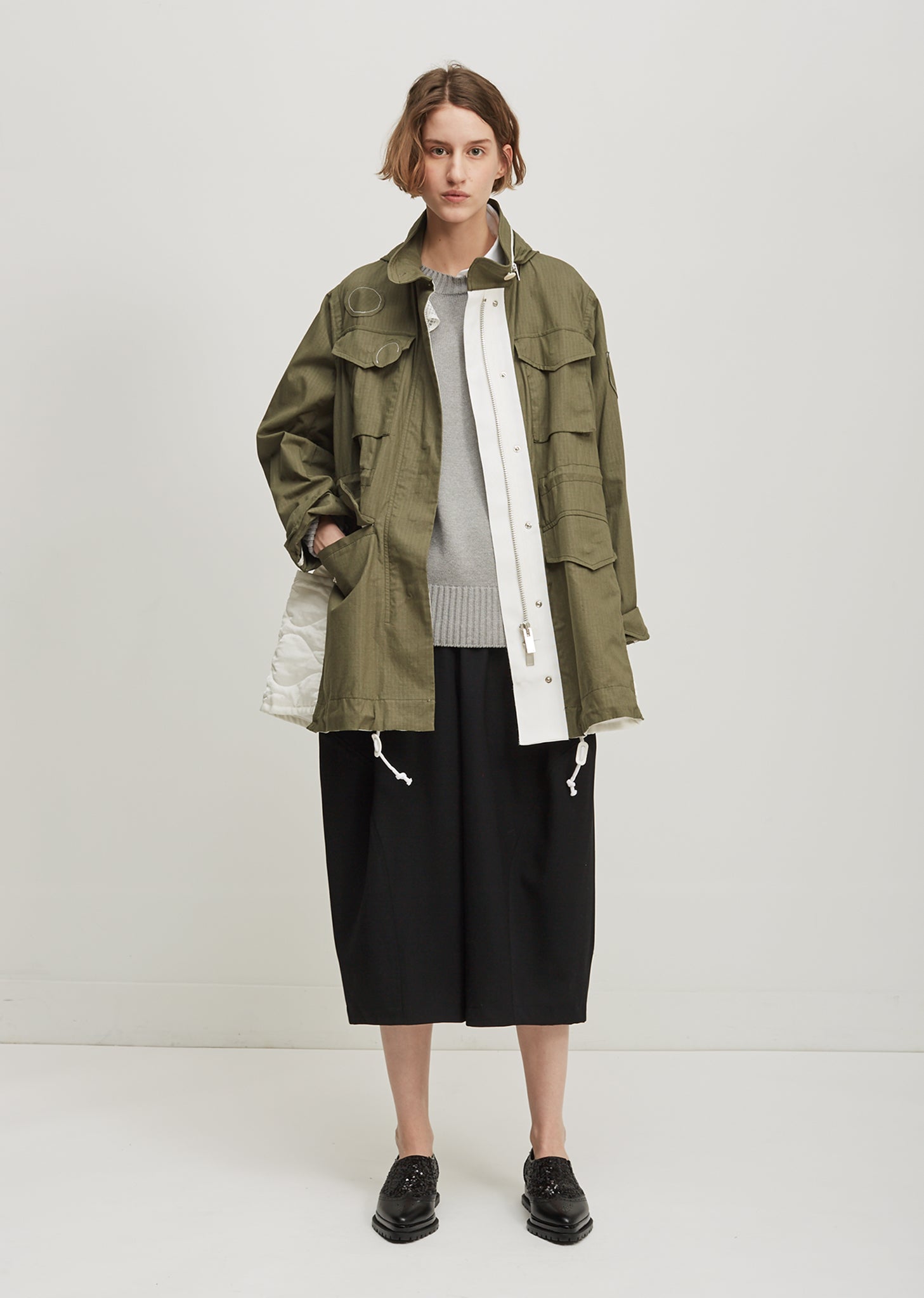 Cotton Hemp Parka by Sacai- La Garçonne