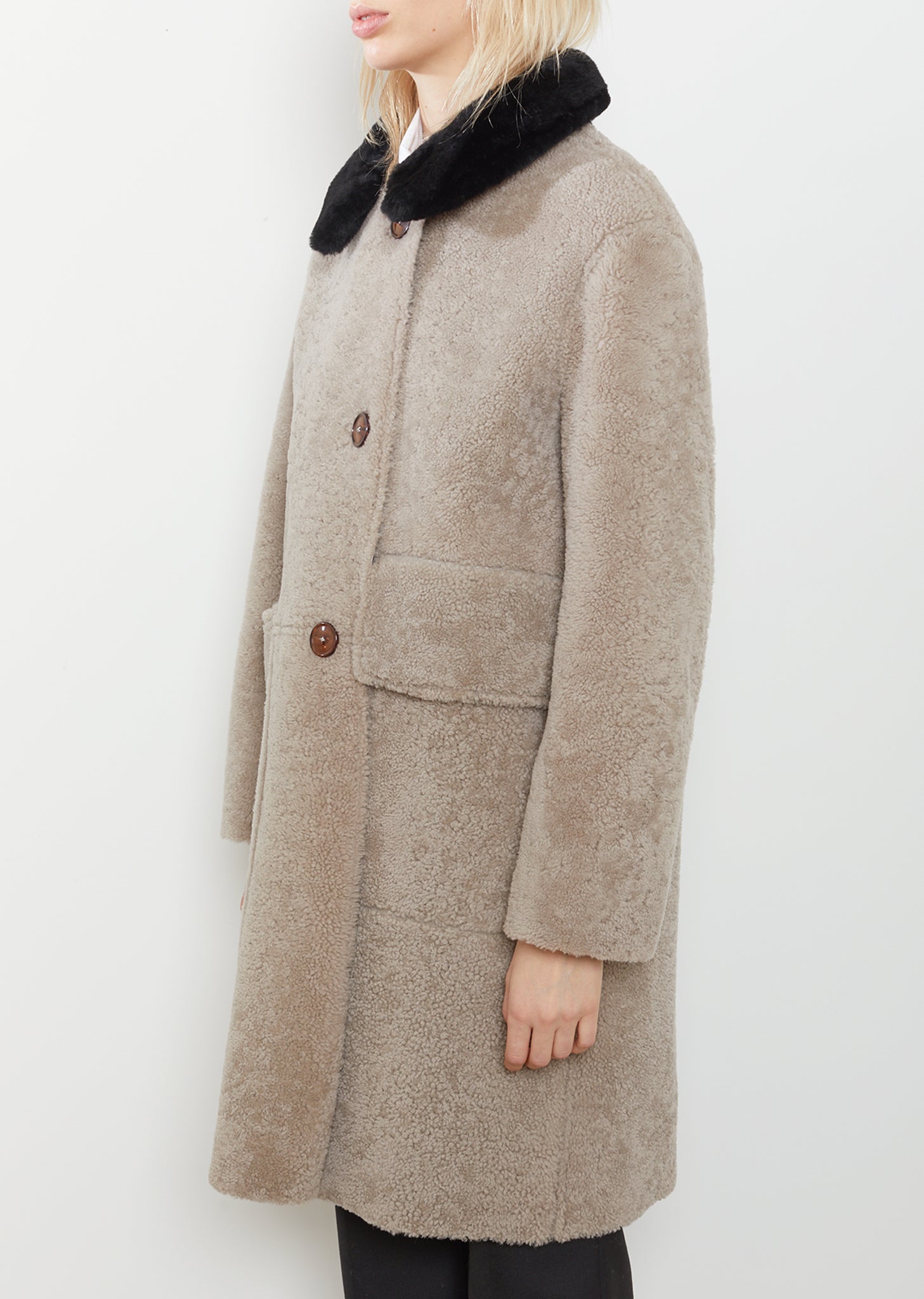 Lamb Shearling Coat by Sofie D'Hoore- La Garçonne