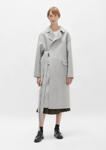 Wool Belted Overcoat by Sara Lanzi- La Garçonne