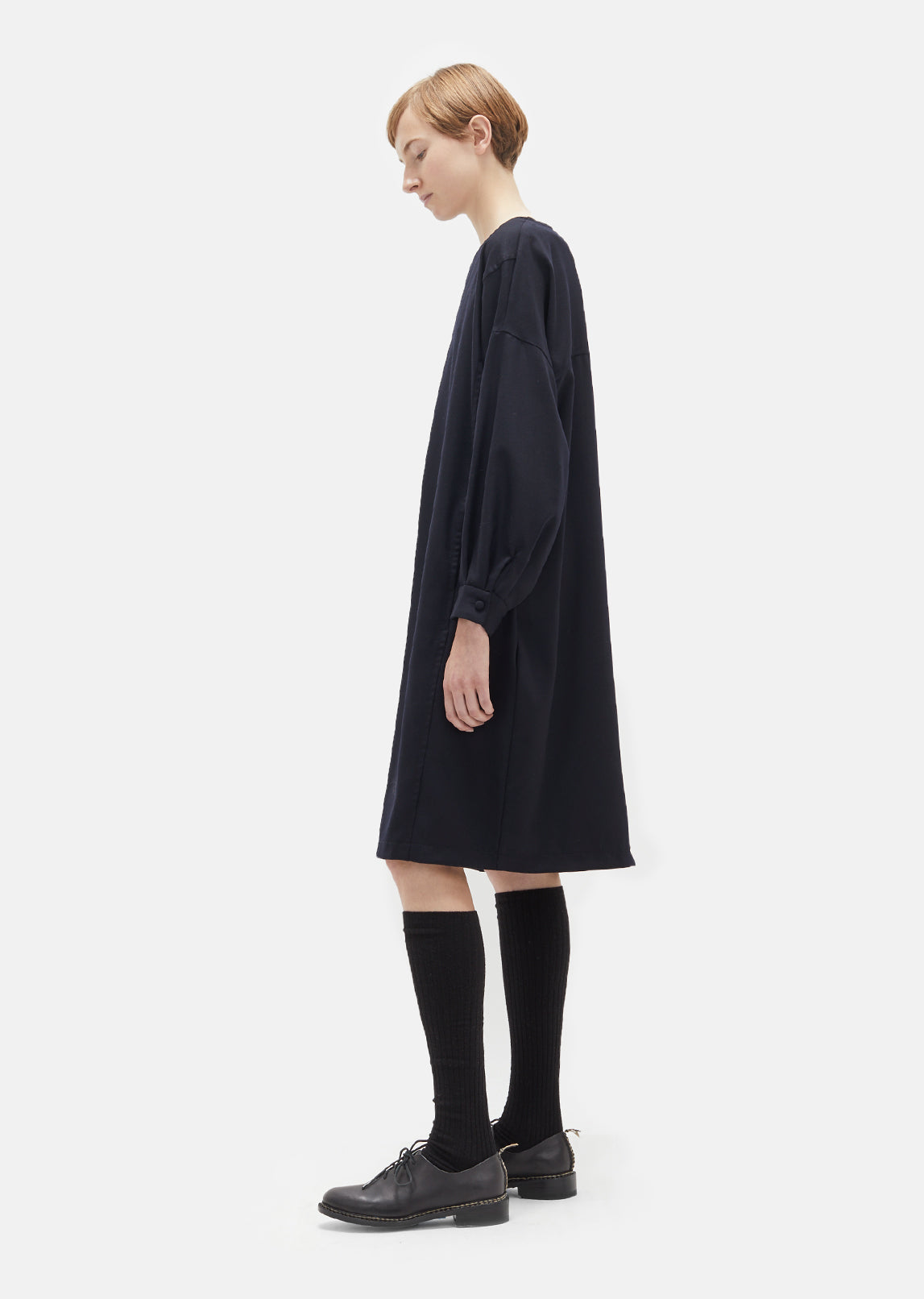 Wool Flannel Dress by Blue Blue Japan- La Garçonne