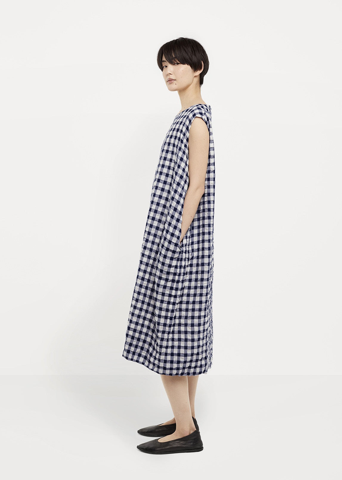 Sleeveless Gingham Dress by Casey Casey - La Garçonne