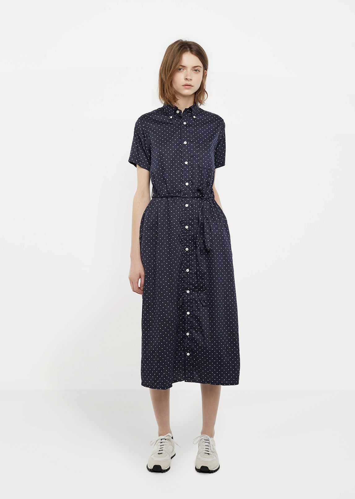 Polka Dot Shirtdress - JP 1 / Navy Polka Dot