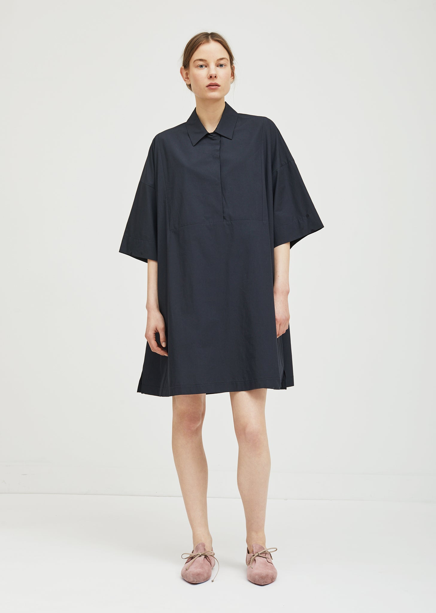 Cotton Shirt Dress by Hache- La Garçonne