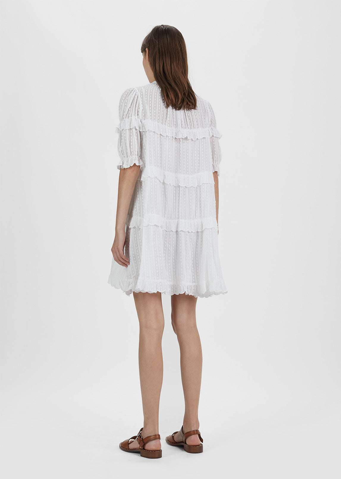 Yin Cotton Ruffle Dress by Isabel Marant Etoile- La Garçonne