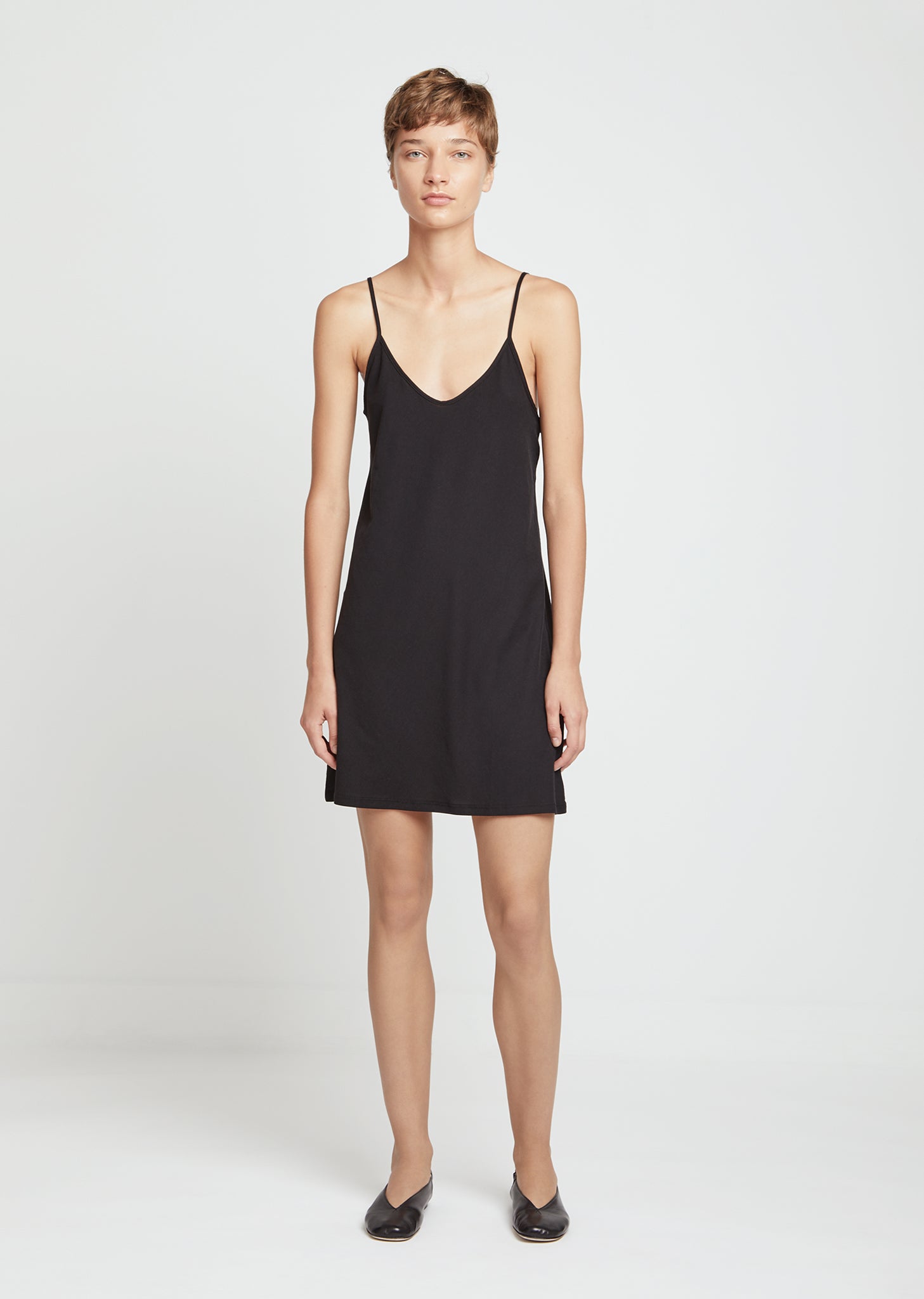 black cotton slip