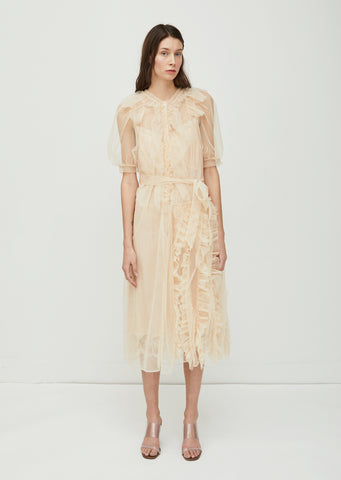 Tulle Ruffle Front Dress by Simone Rocha- La Garçonne