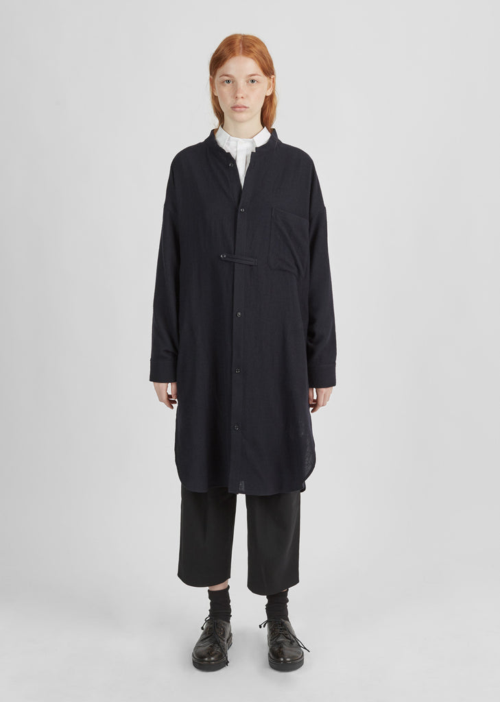 Wool Gauze Shirt Dress by Y's- La Garçonne