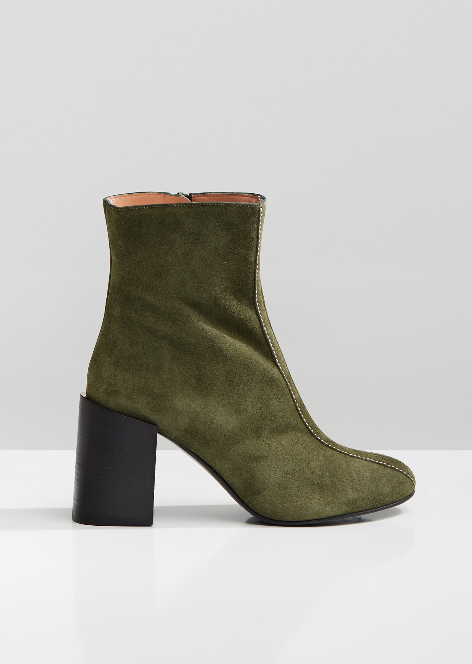 Saul Suede Stacked Heel Boots by Acne 