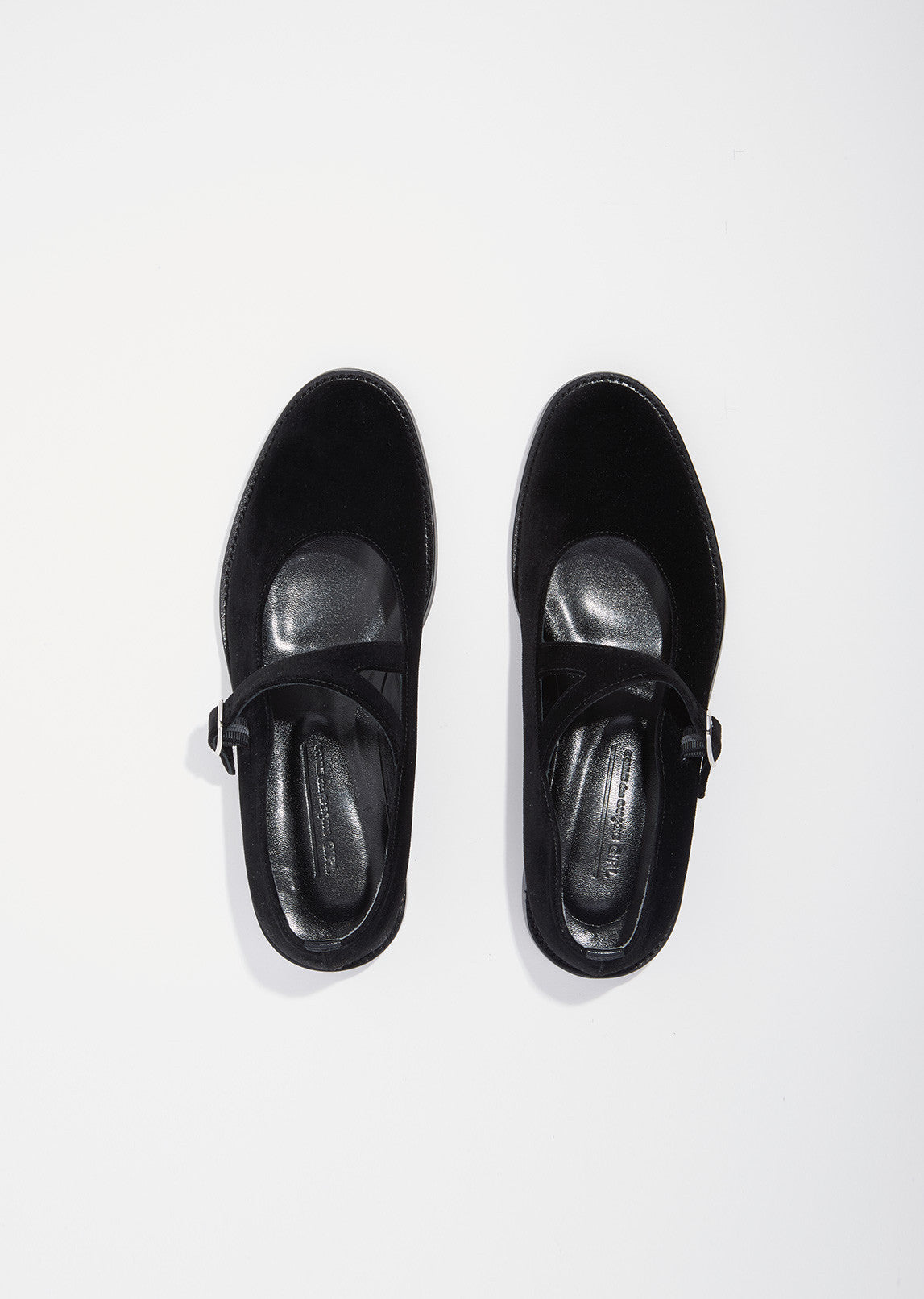 black velvet mary jane flats