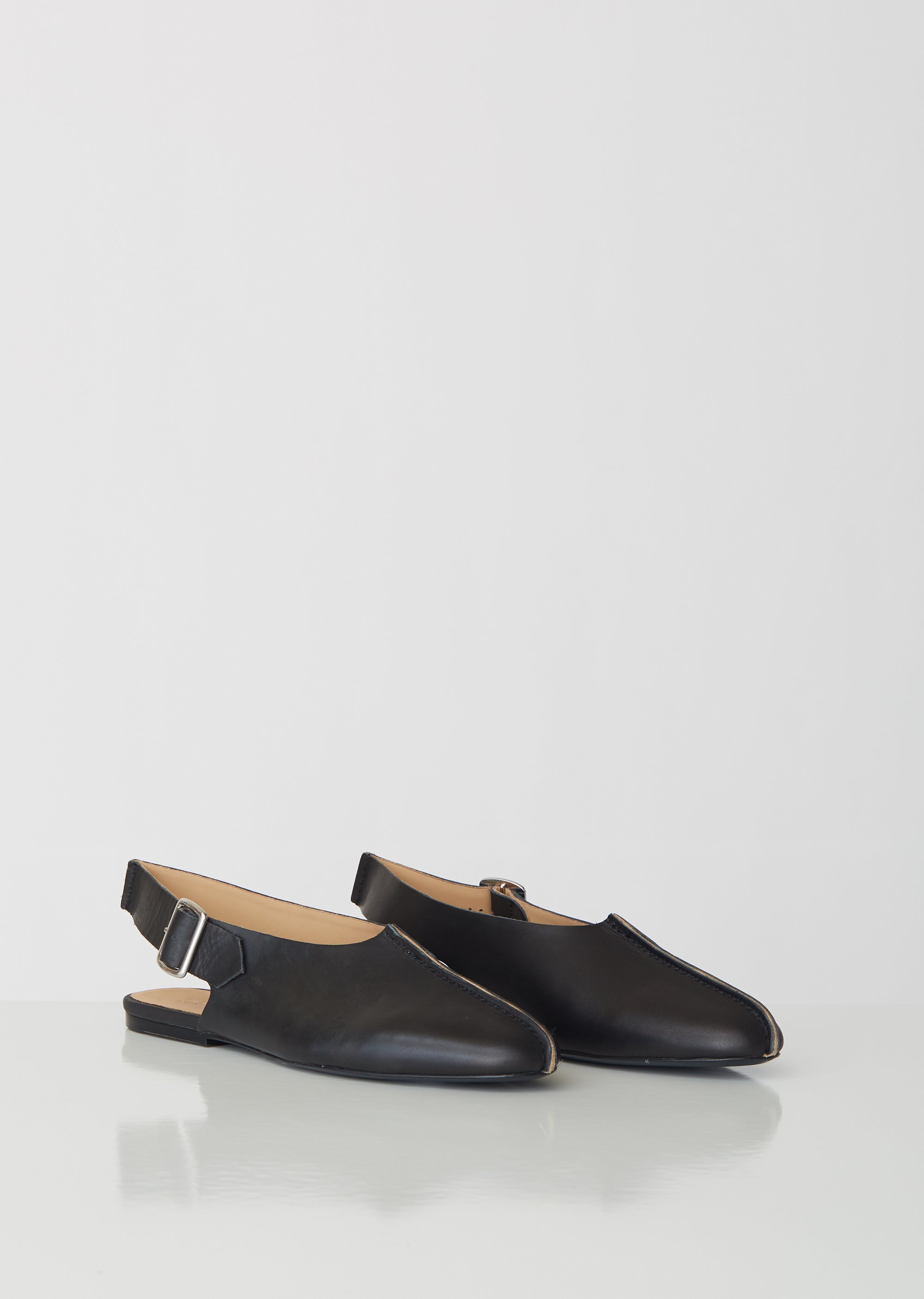 Leather Sling Back Sandals – La Garçonne