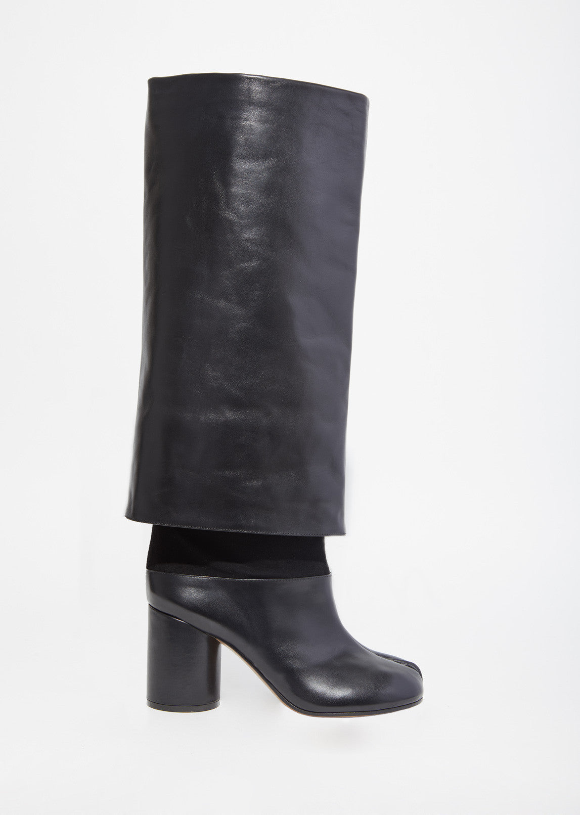 fold over leather boots