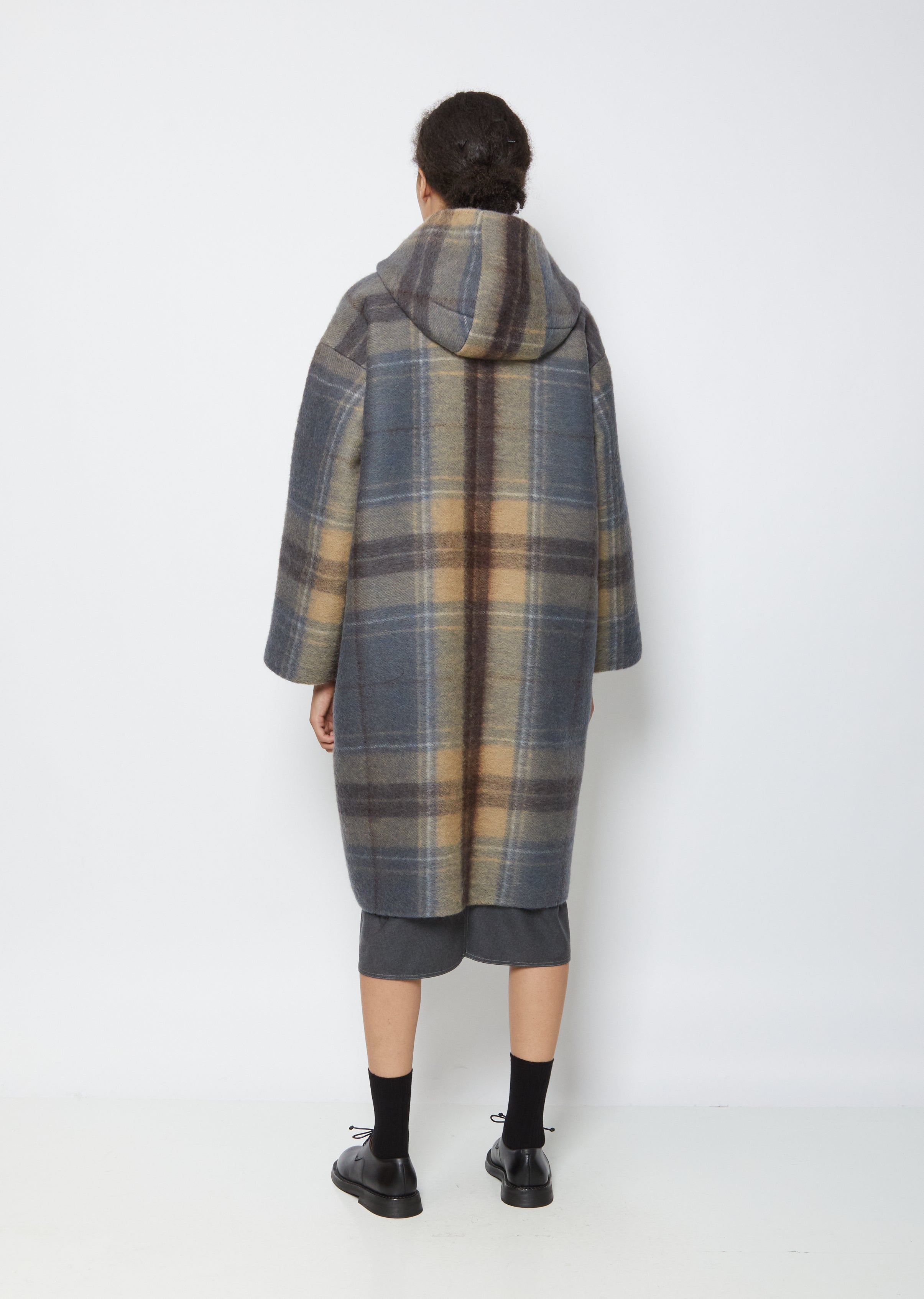 Connection Reversible Double-Faced Wool Tartan Coat – La Garçonne