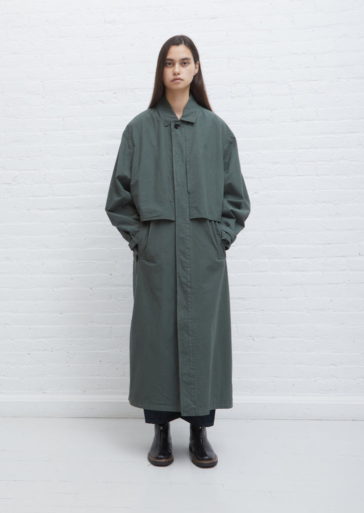 Storm Flap Coat — Deep Forest Green – La Garçonne